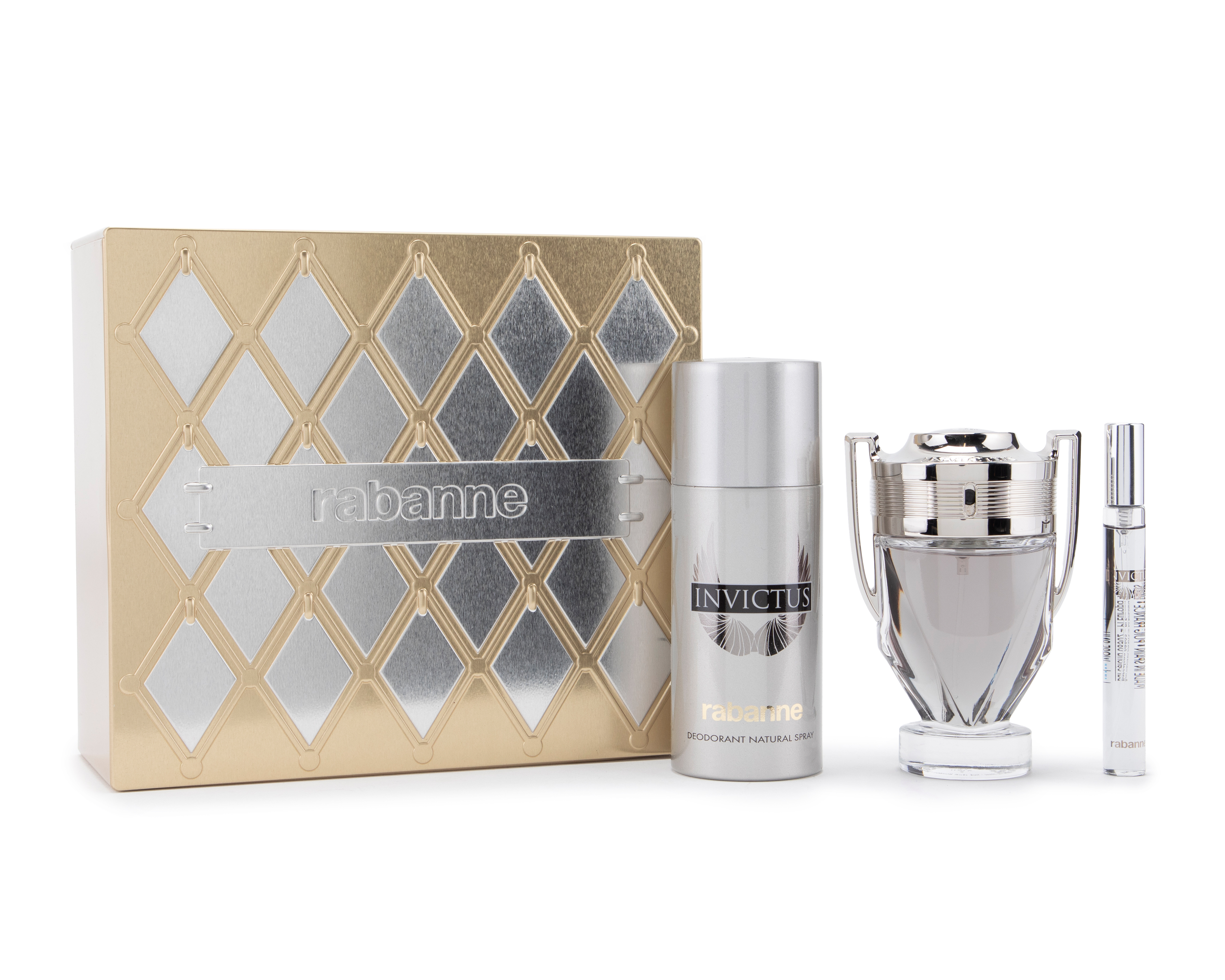 Foto 2 pulgar | Foto 1 | Estuche para Hombre Paco Rabanne Invictus 3 Piezas