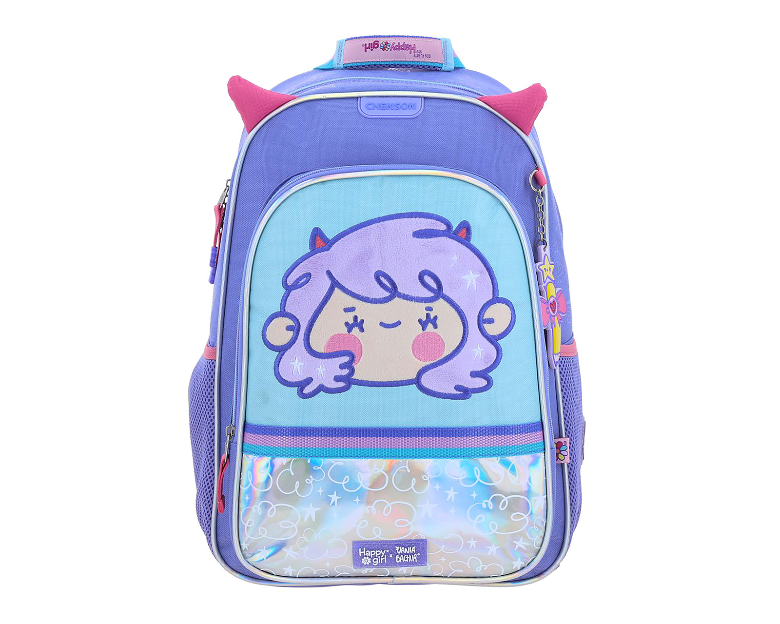 Mochila Chenson Happy Girl por Vania Bachur Azul