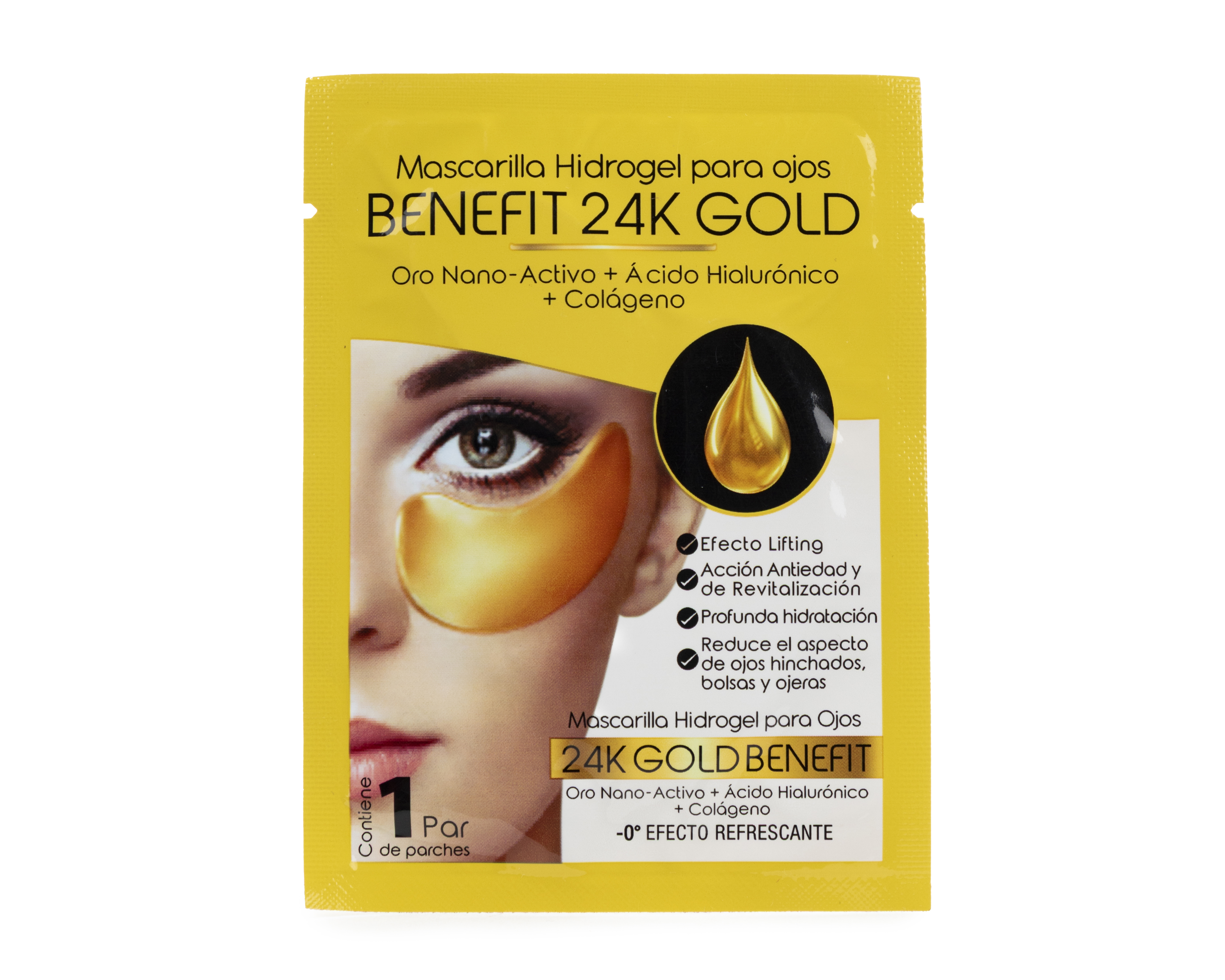 Mascarilla Hidrogel para Ojos Belskin  Benefit 24k Gold 2 Piezas