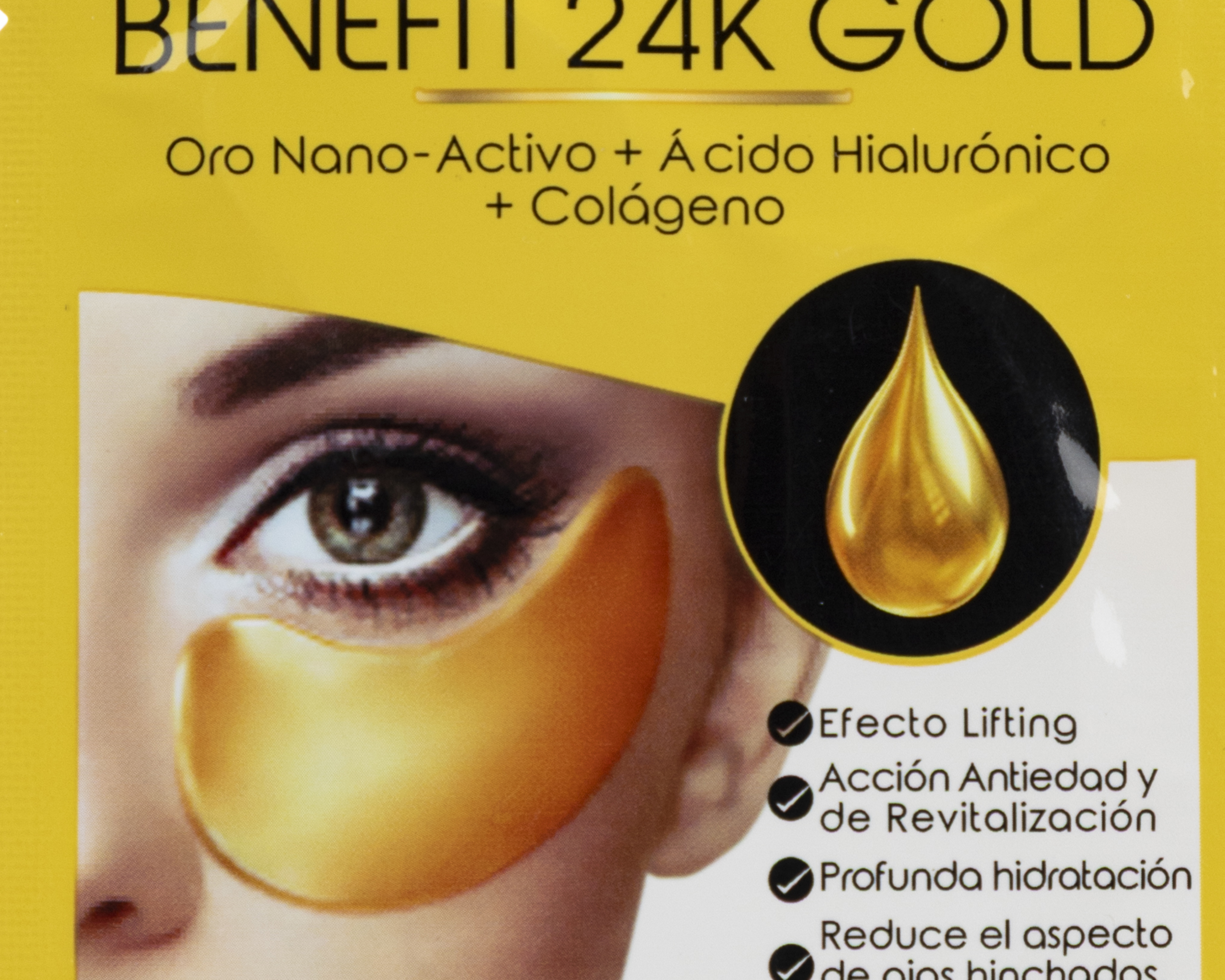 Foto 4 pulgar | Foto 3 | Mascarilla Hidrogel para Ojos Belskin  Benefit 24k Gold 2 Piezas