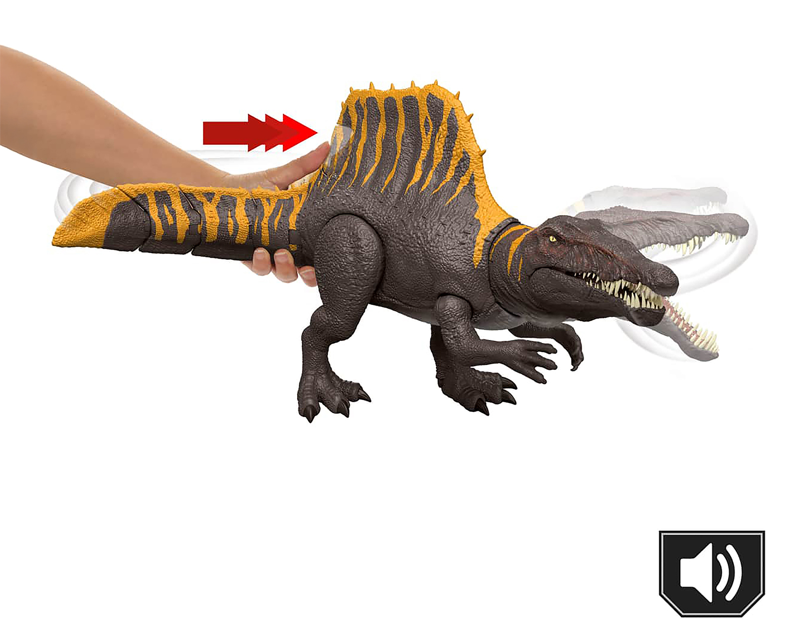 Foto 5 pulgar | Foto 4 | Spinosaurus Jurassic World con Sonido