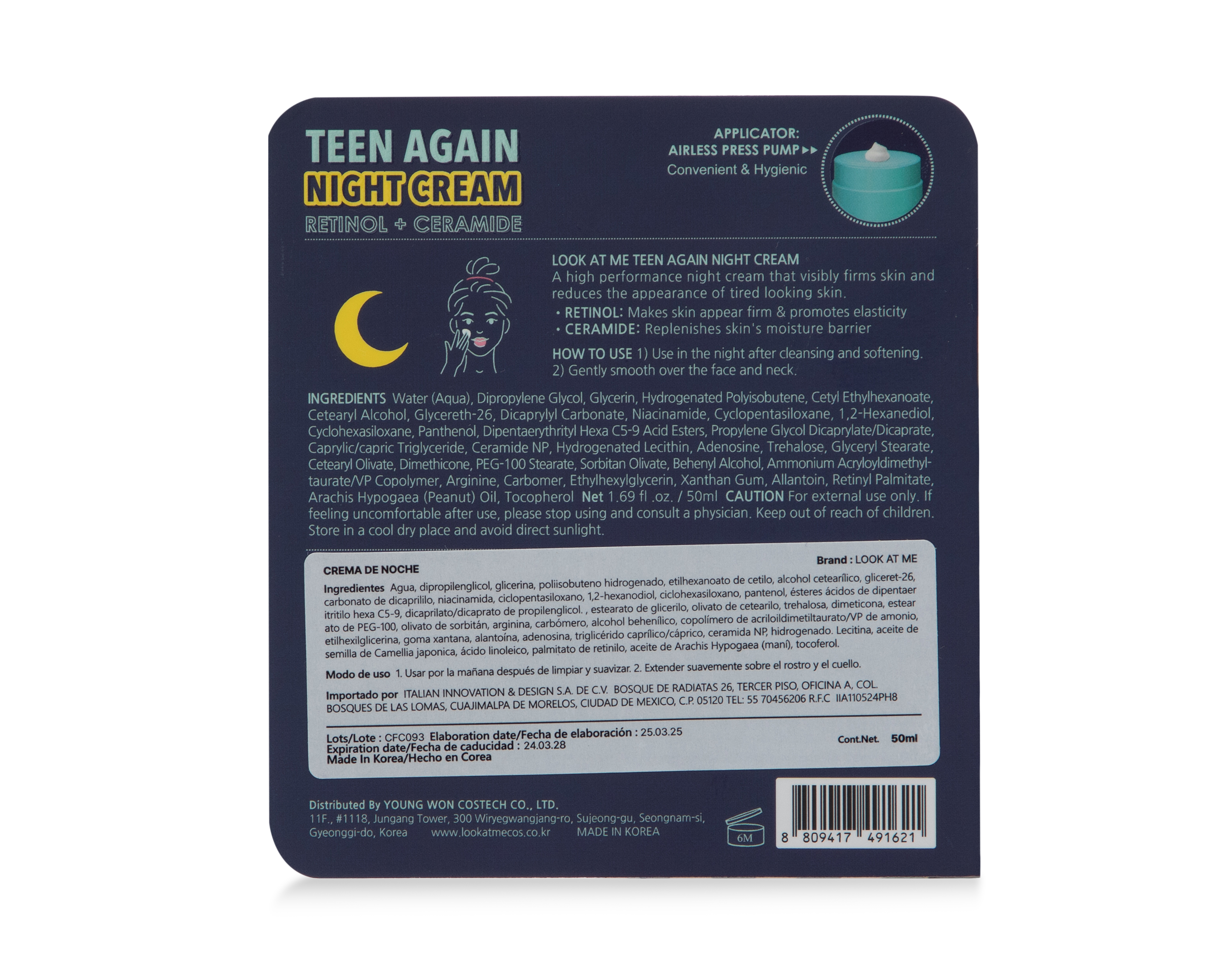 Foto 2 | Foto 2 | Crema Facial de Noche Look At Me Teen Again 50 ml