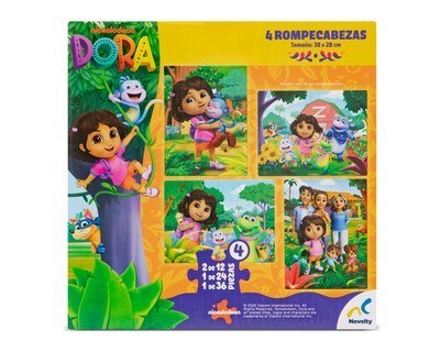Foto 2 | Foto 2 | Rompecabezas Dora 4 en 1 Novelty 84 Piezas