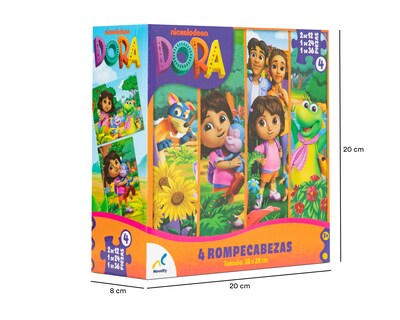 Foto 3 | Foto 3 | Rompecabezas Dora 4 en 1 Novelty 84 Piezas