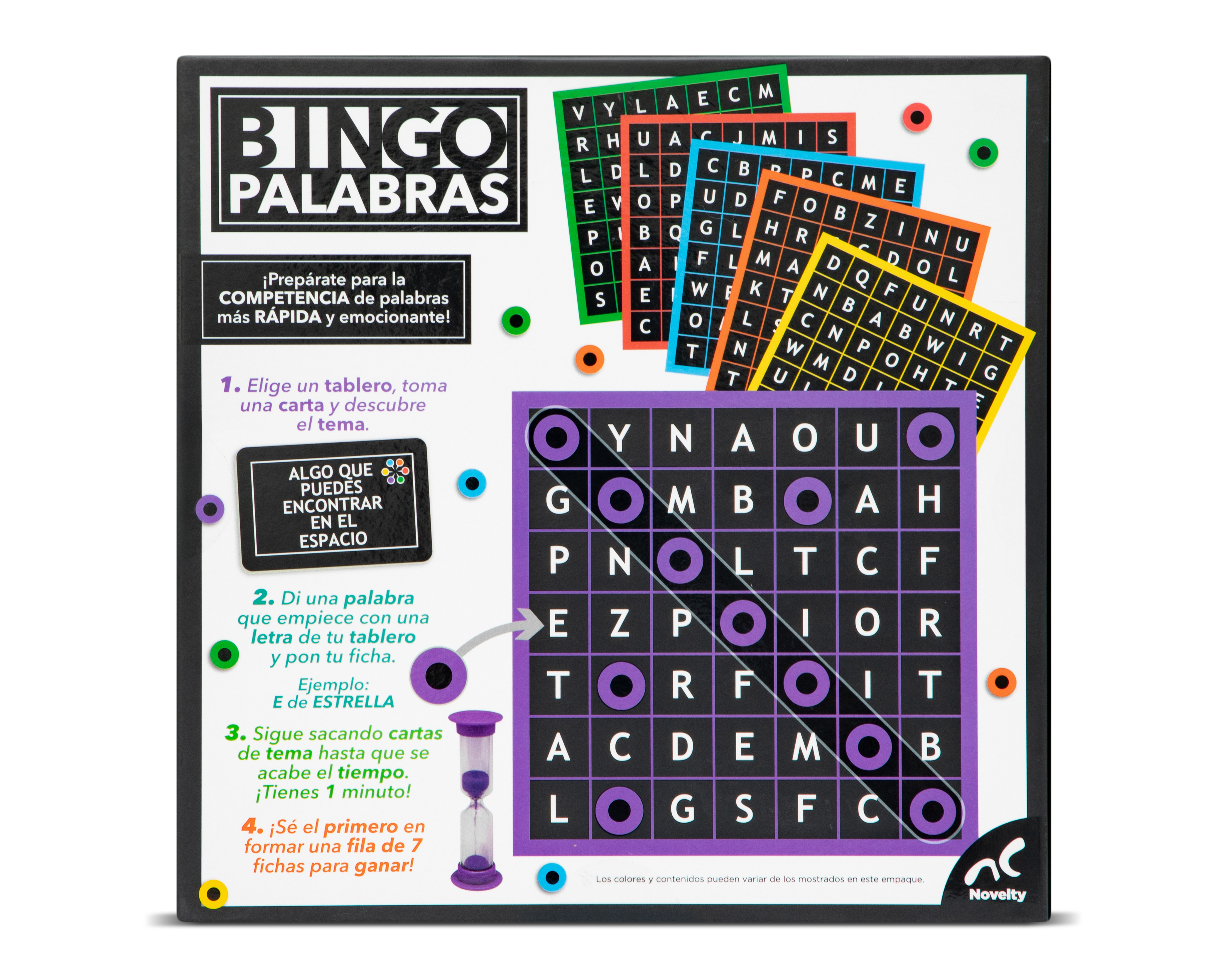 Foto 3 pulgar | Foto 2 | Juego de Mesa Bingo Palabras Novelty