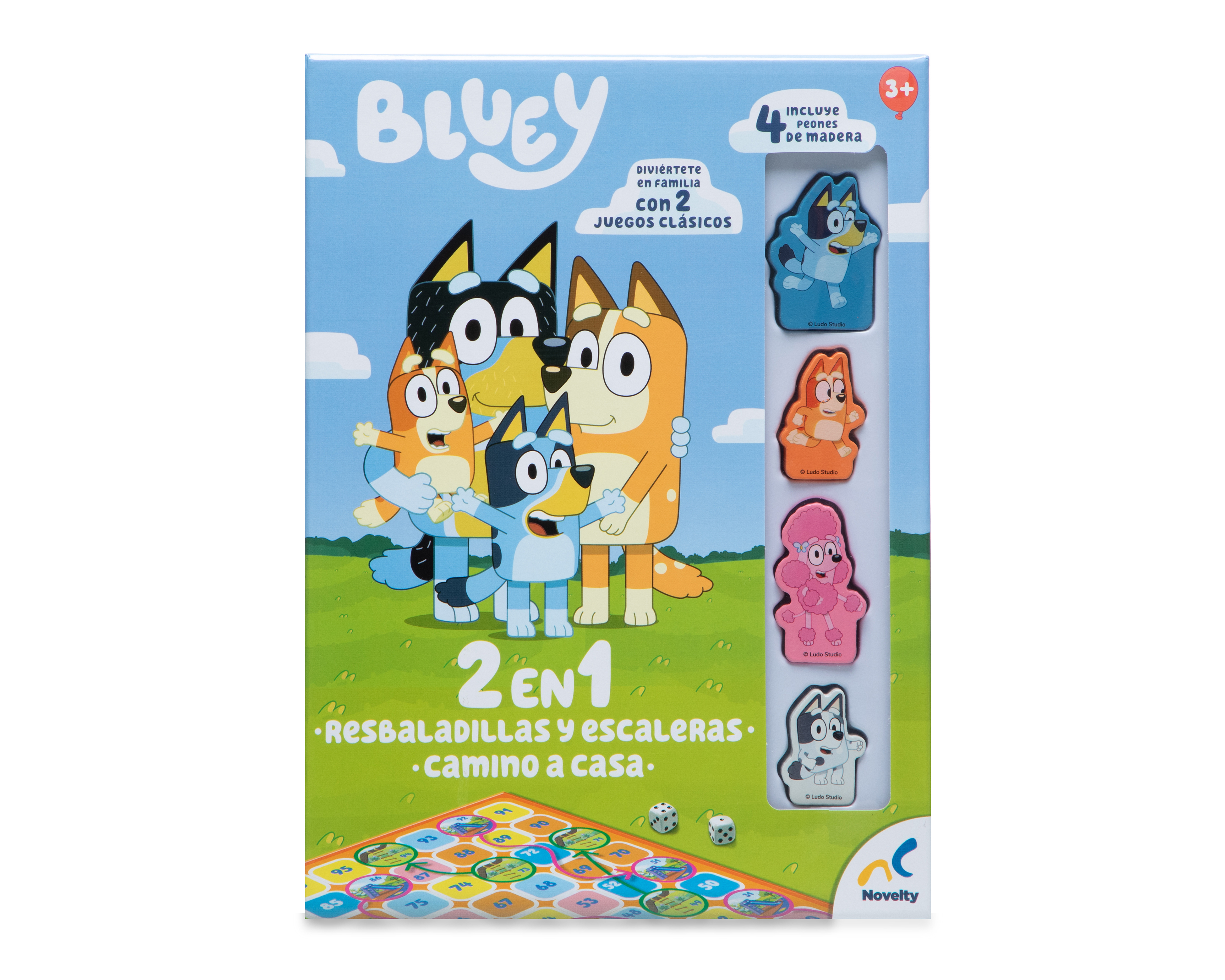 Juego de Mesa Resbaladillas y Escaleras Bluey Novelty