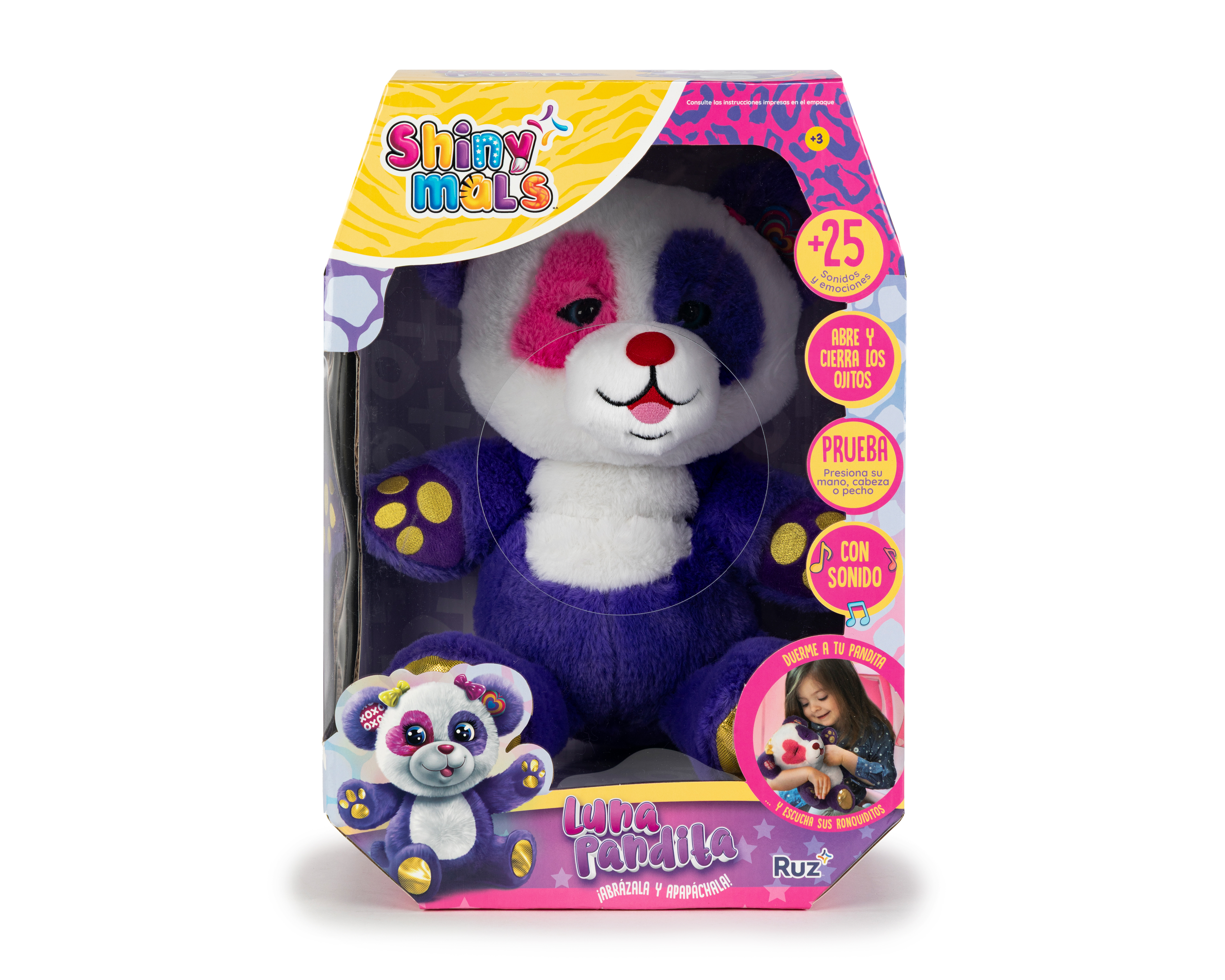 Foto 5 pulgar | Foto 4 | Oso de Peluche Shinymals Luna Pandita con Sonidos