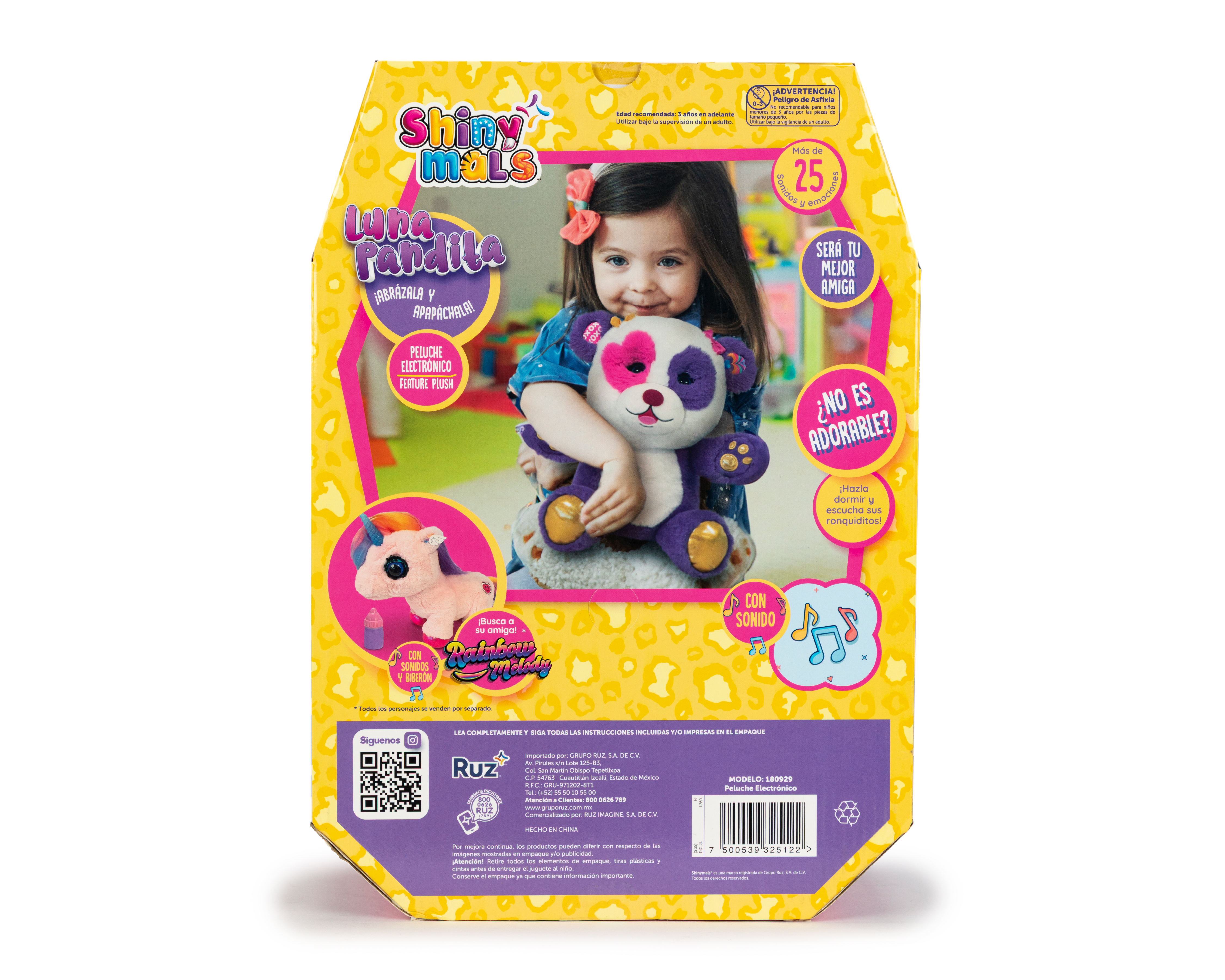 Foto 6 pulgar | Foto 5 | Oso de Peluche Shinymals Luna Pandita con Sonidos