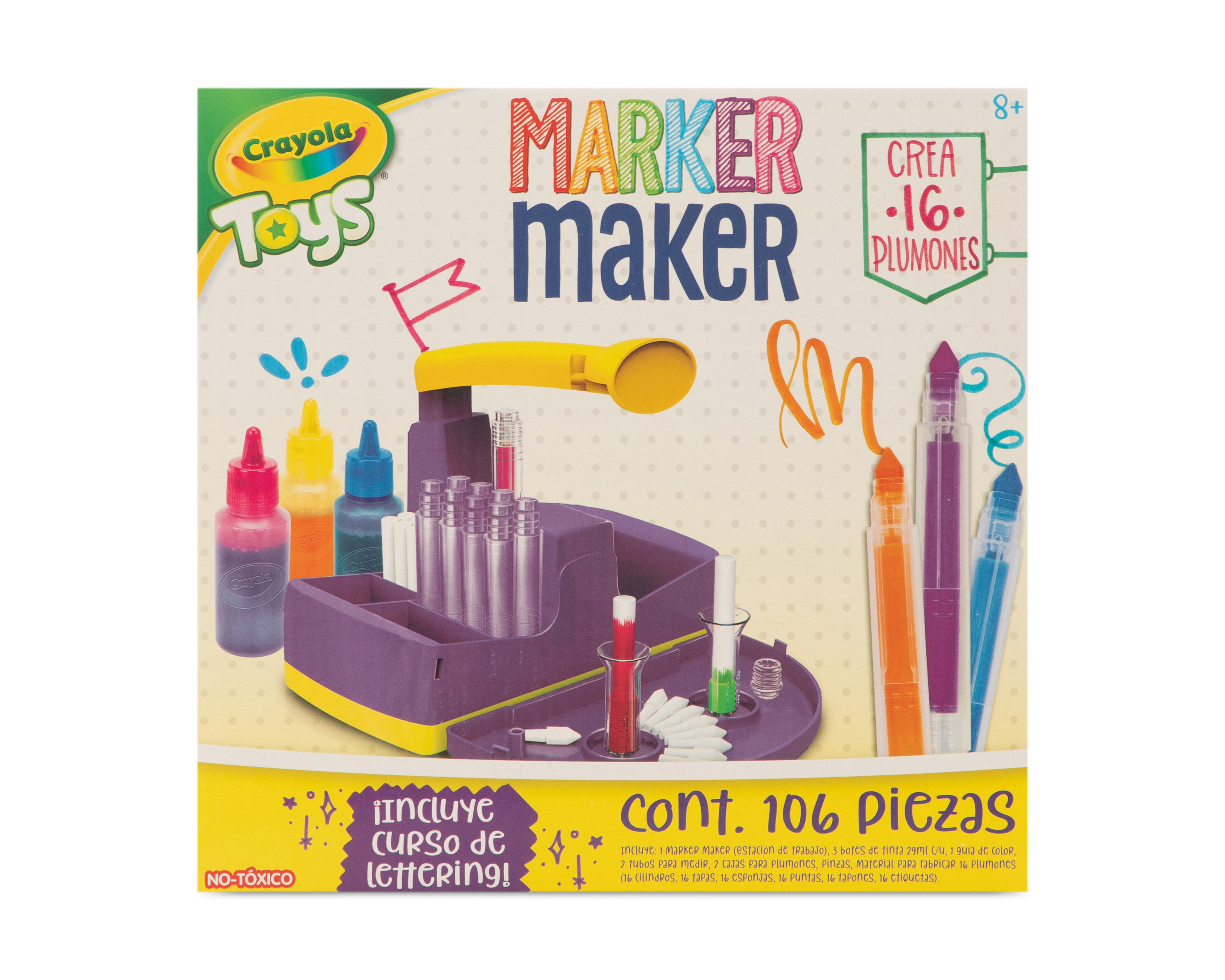 Foto 2 pulgar | Foto 1 | Set para Crear Plumones Crayola Toys Marker Maker 106 Piezas