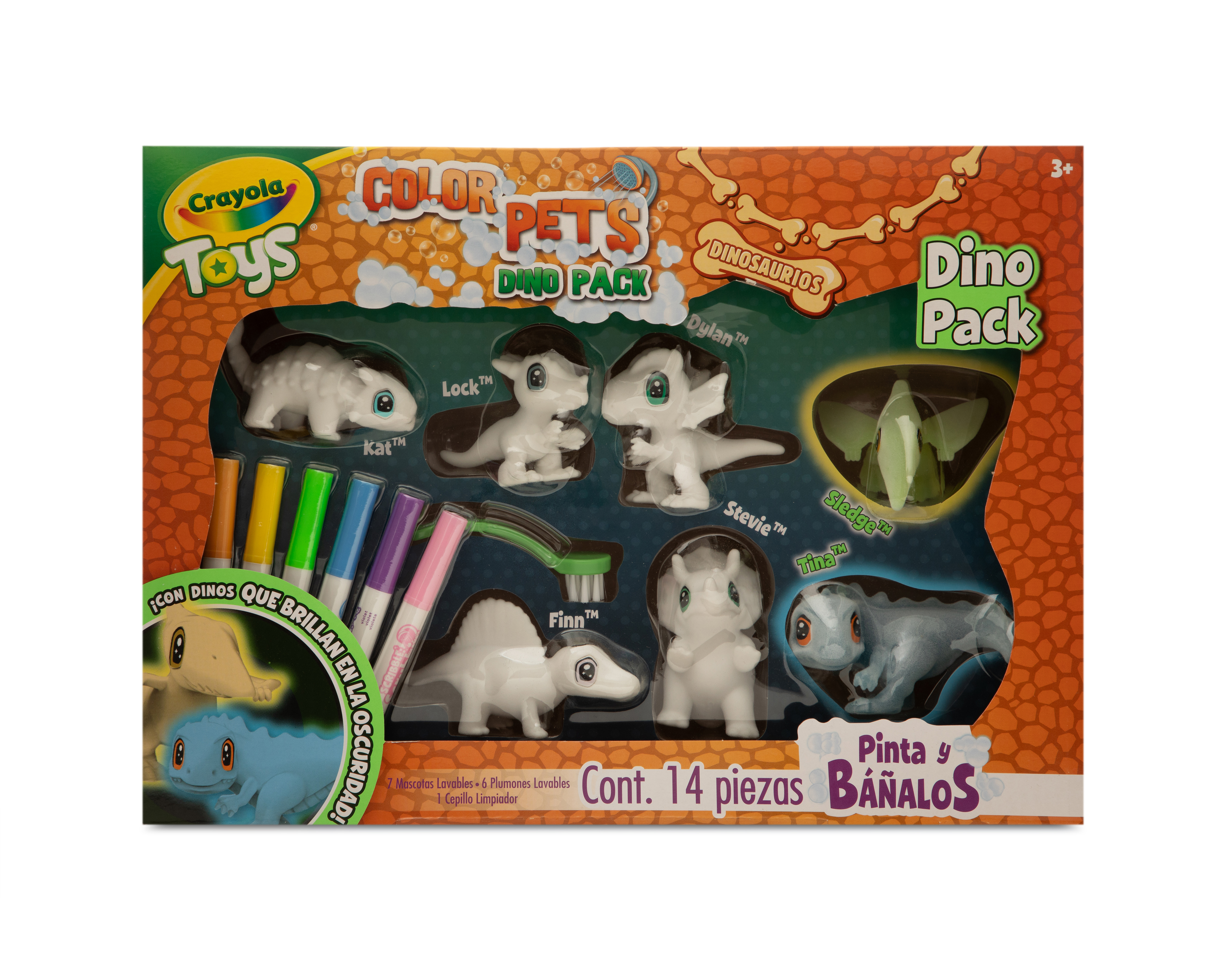 Foto 1 | Foto 1 | Figuras Dino Pinta y Báñalos Crayola Toys 14 Piezas