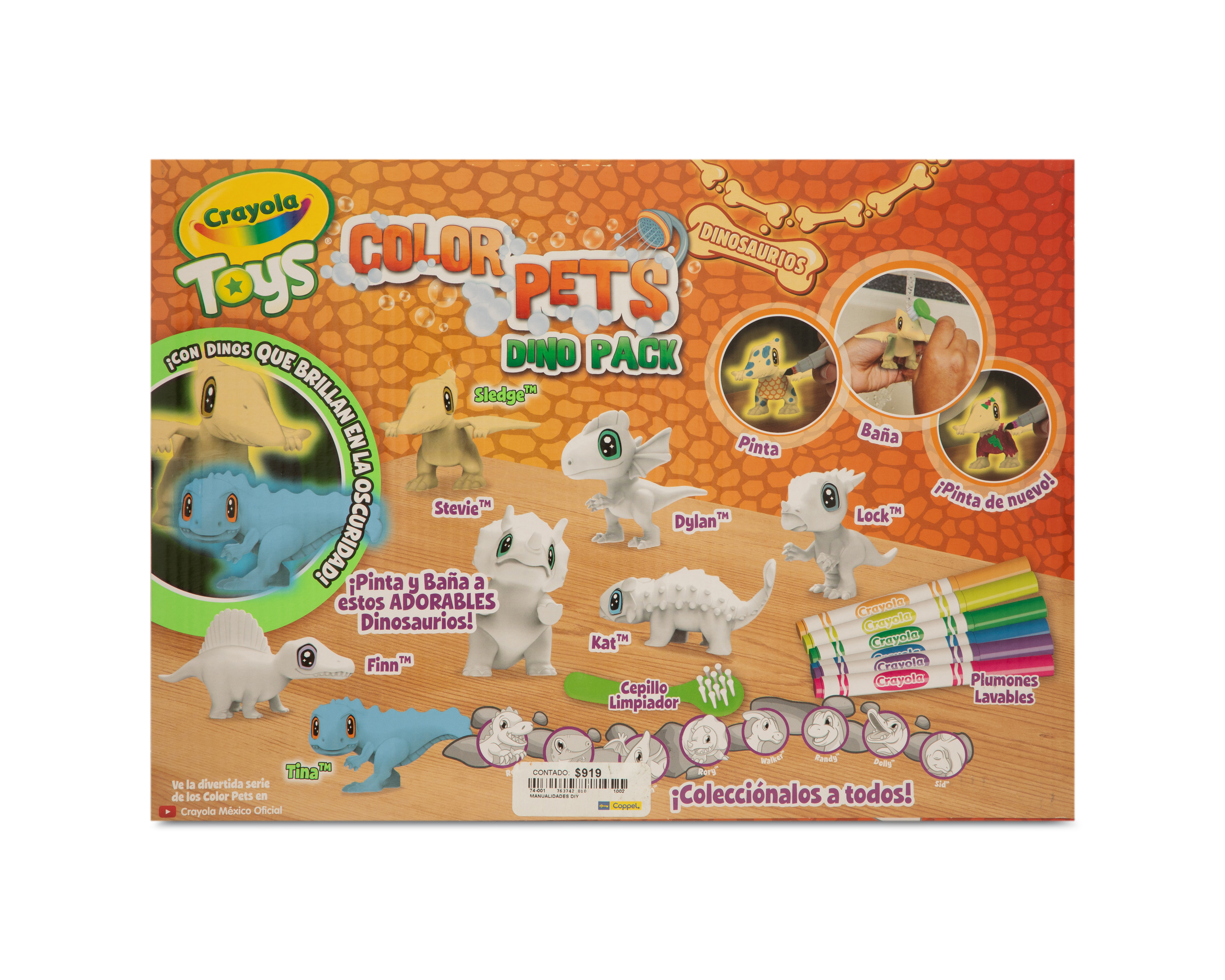 Foto 2 | Foto 2 | Figuras Dino Pinta y Báñalos Crayola Toys 14 Piezas
