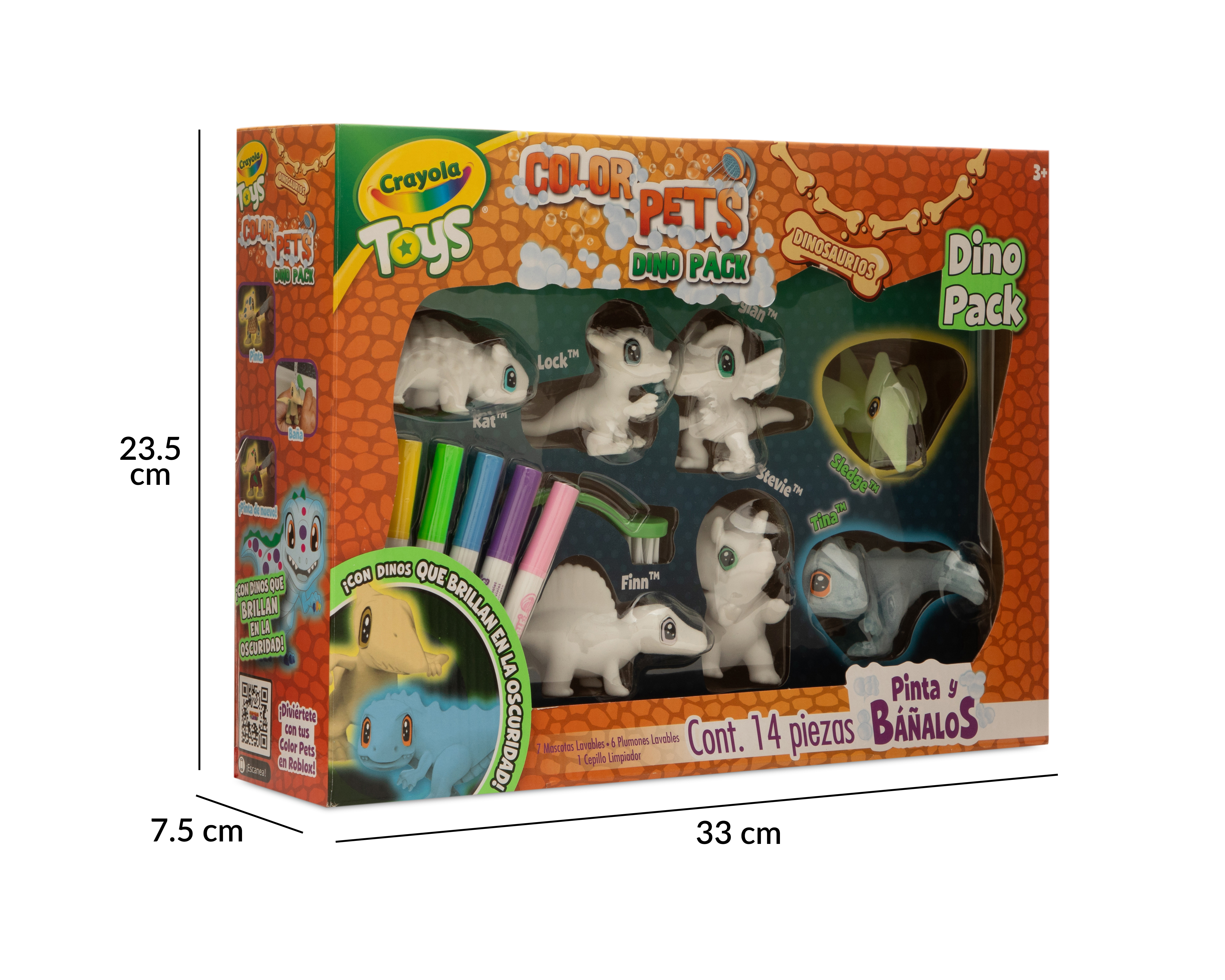 Foto 3 | Foto 3 | Figuras Dino Pinta y Báñalos Crayola Toys 14 Piezas