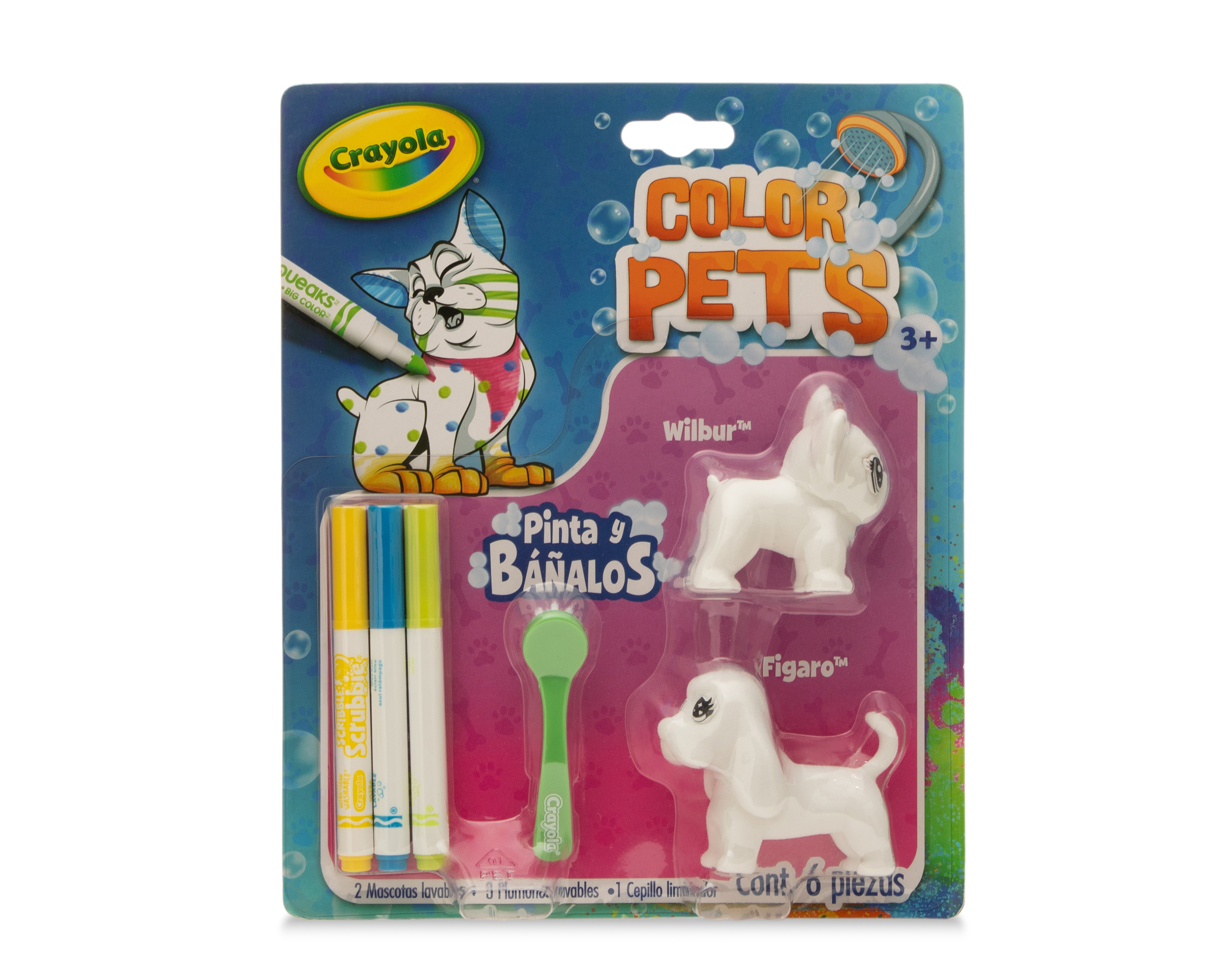 Foto 1 | Foto 1 | Figuras Color Pets Pinta y Báñalos Crayola 6 Piezas