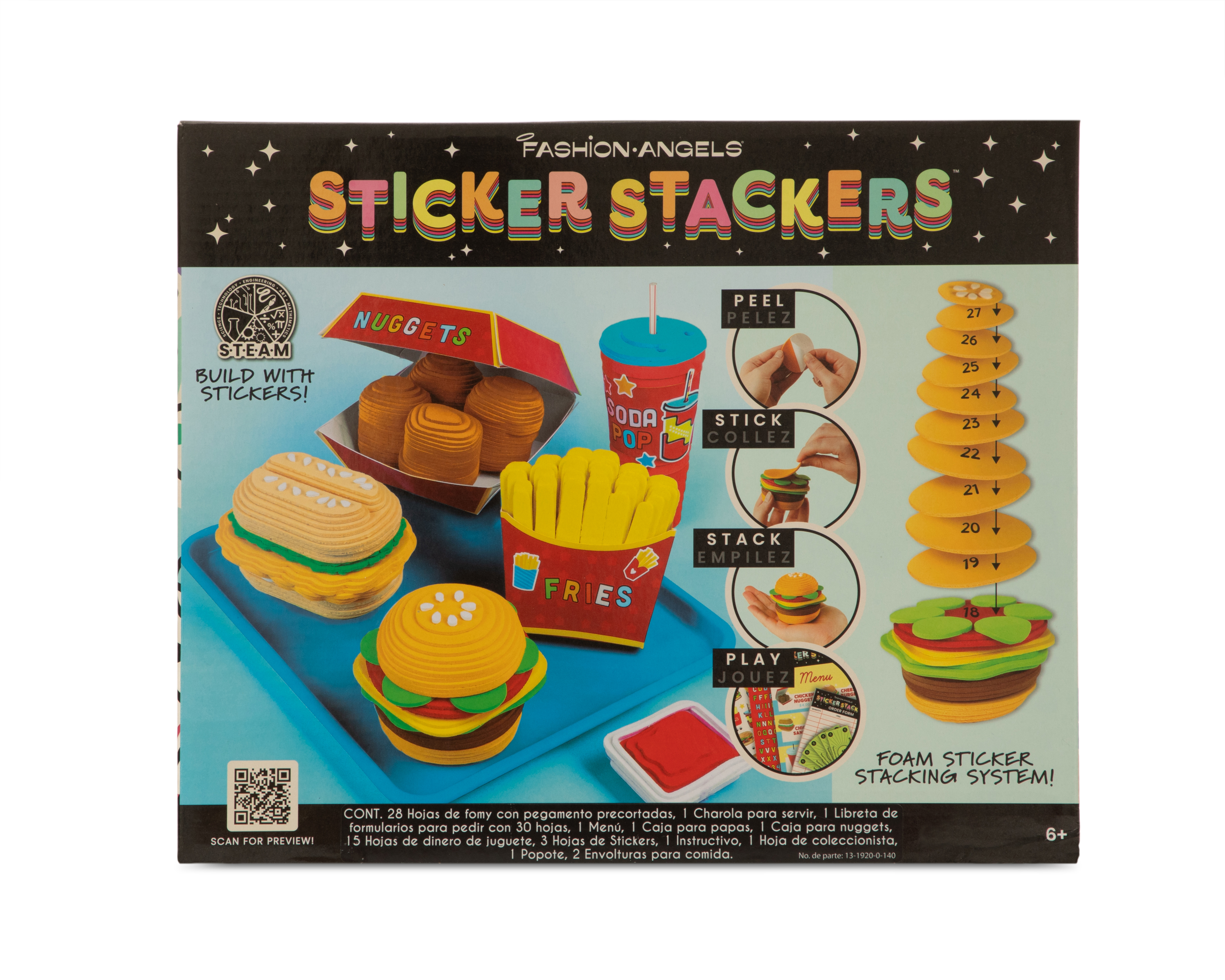 Foto 1 | Foto 1 | Pegatinas Crayola Fashion Angels Sticker Stackers Fast Food