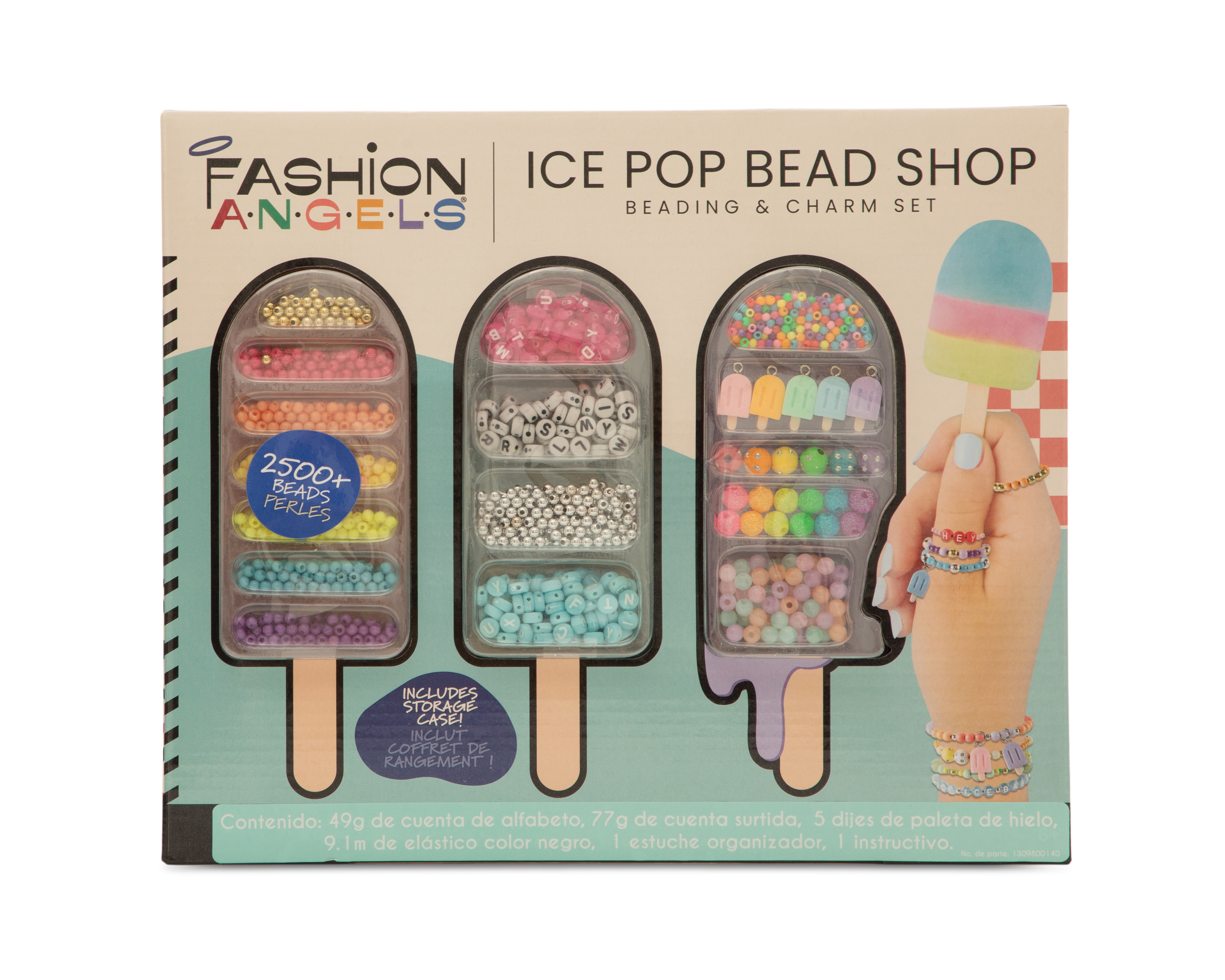 Kit para Hacer Pulseras y Anillos Crayola Fashion Angels Ice Pop Bead Shop