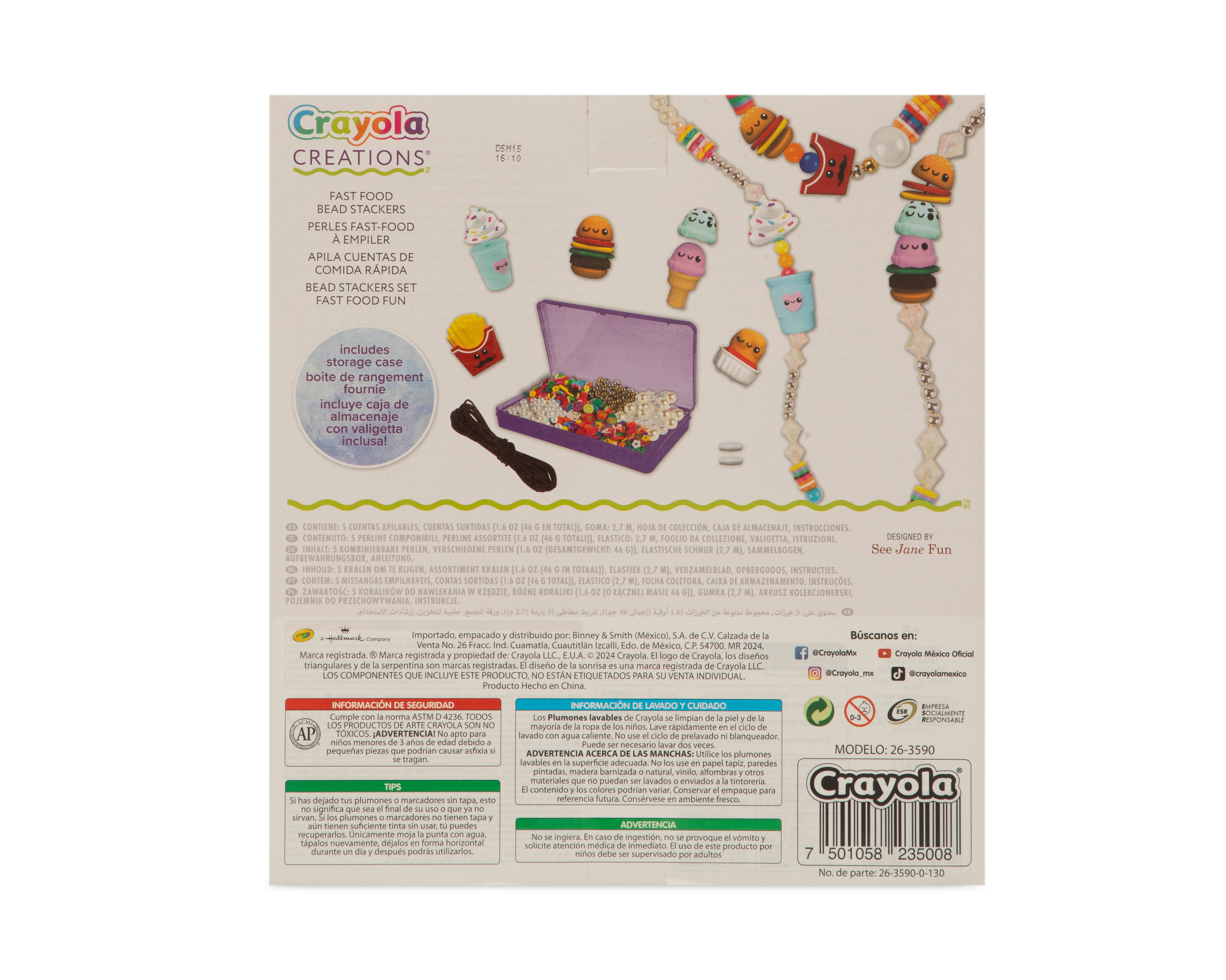 Foto 3 pulgar | Foto 2 | Kit para Hacer Collares y Pulseras Crayola Creations Fast Food