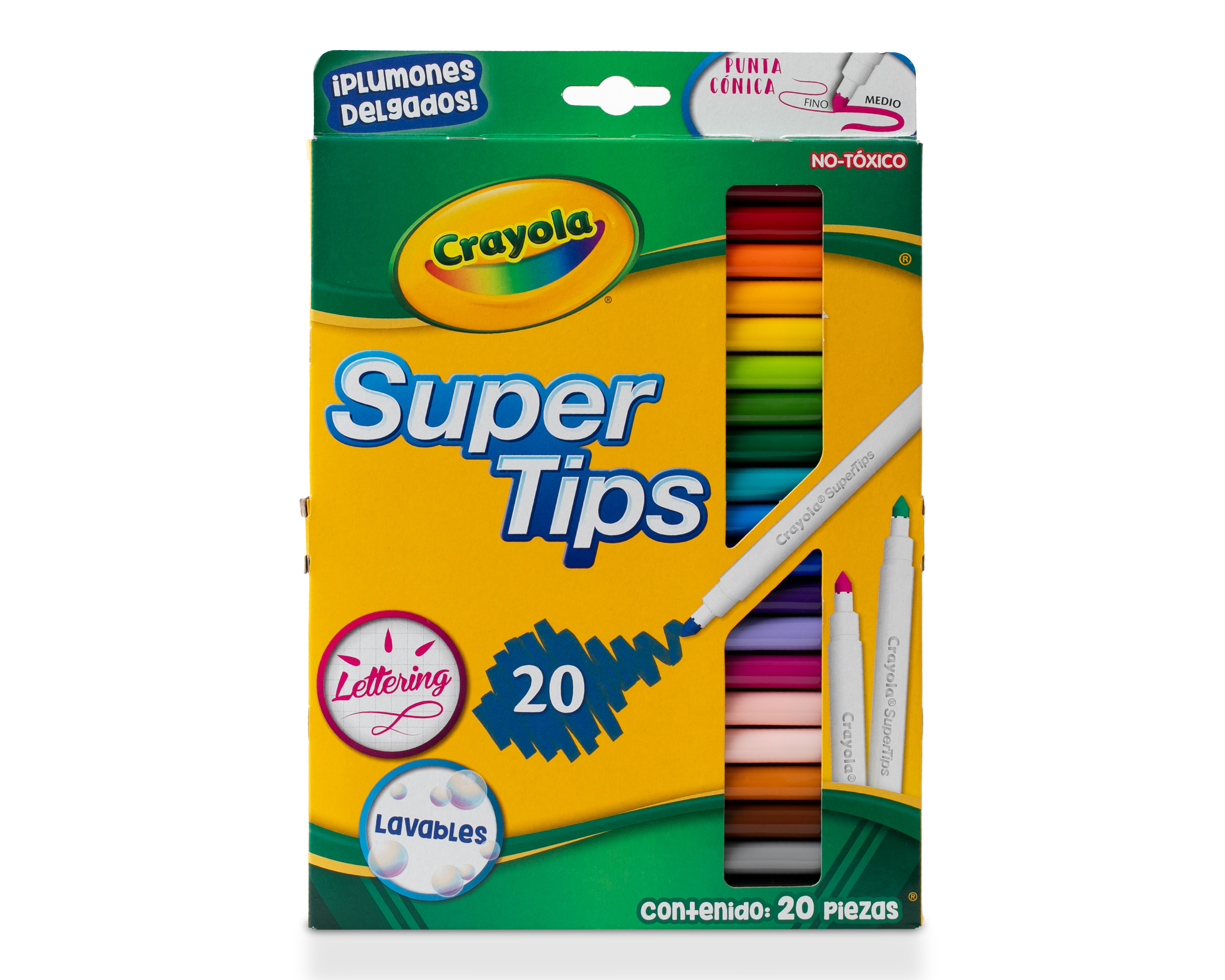 Foto 4 pulgar | Foto 3 | Plumones Crayola SuperTips Lavables 20 Piezas