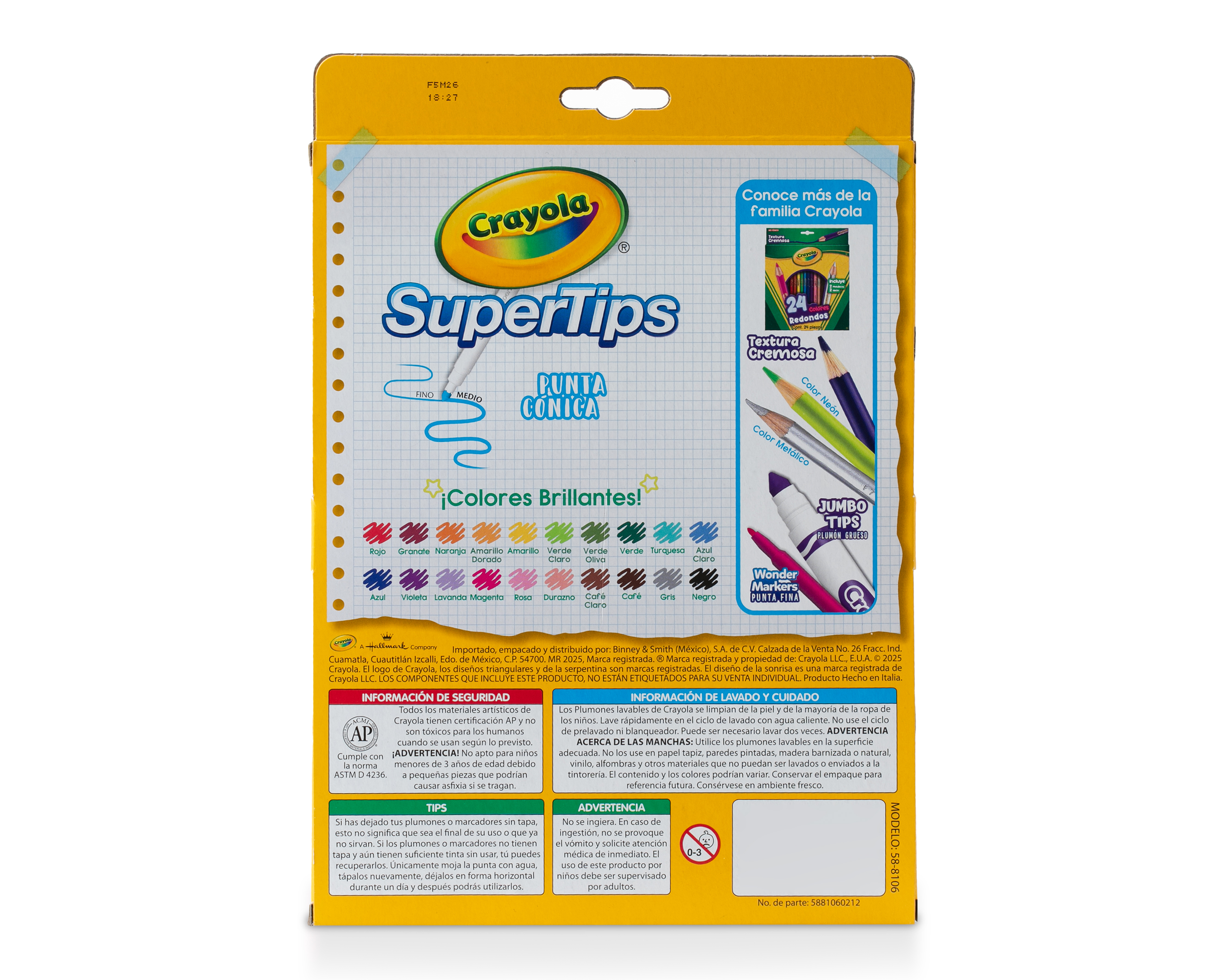 Foto 5 pulgar | Foto 4 | Plumones Crayola SuperTips Lavables 20 Piezas