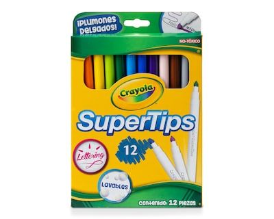 Foto 3 | Foto 3 | Plumones Crayola SuperTips Lavables 12 Piezas