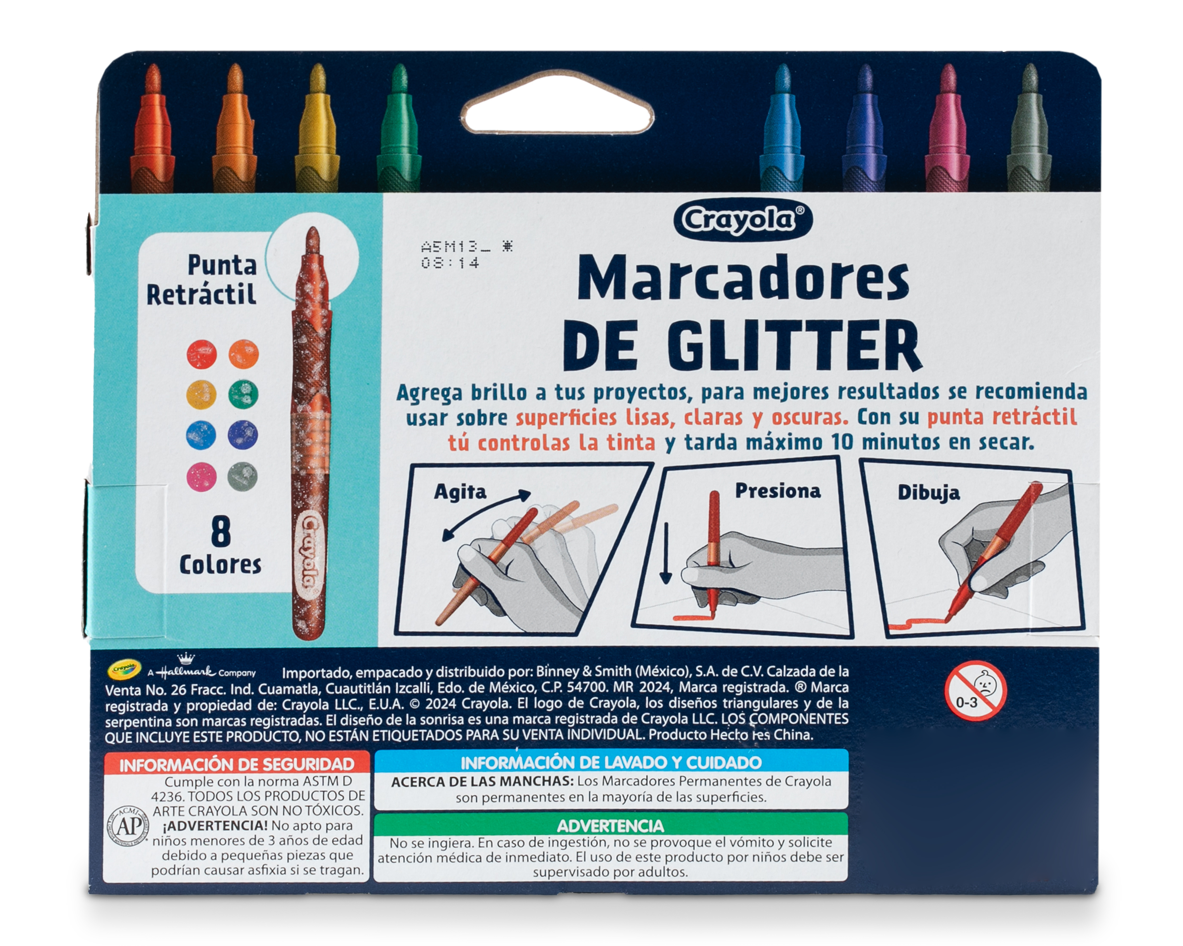 Foto 5 pulgar | Foto 4 | Plumones de Glitter Crayola 8 Piezas