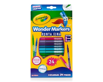 Foto 3 | Foto 3 | Plumones Crayola Wonder Markers Lavables 24 Piezas