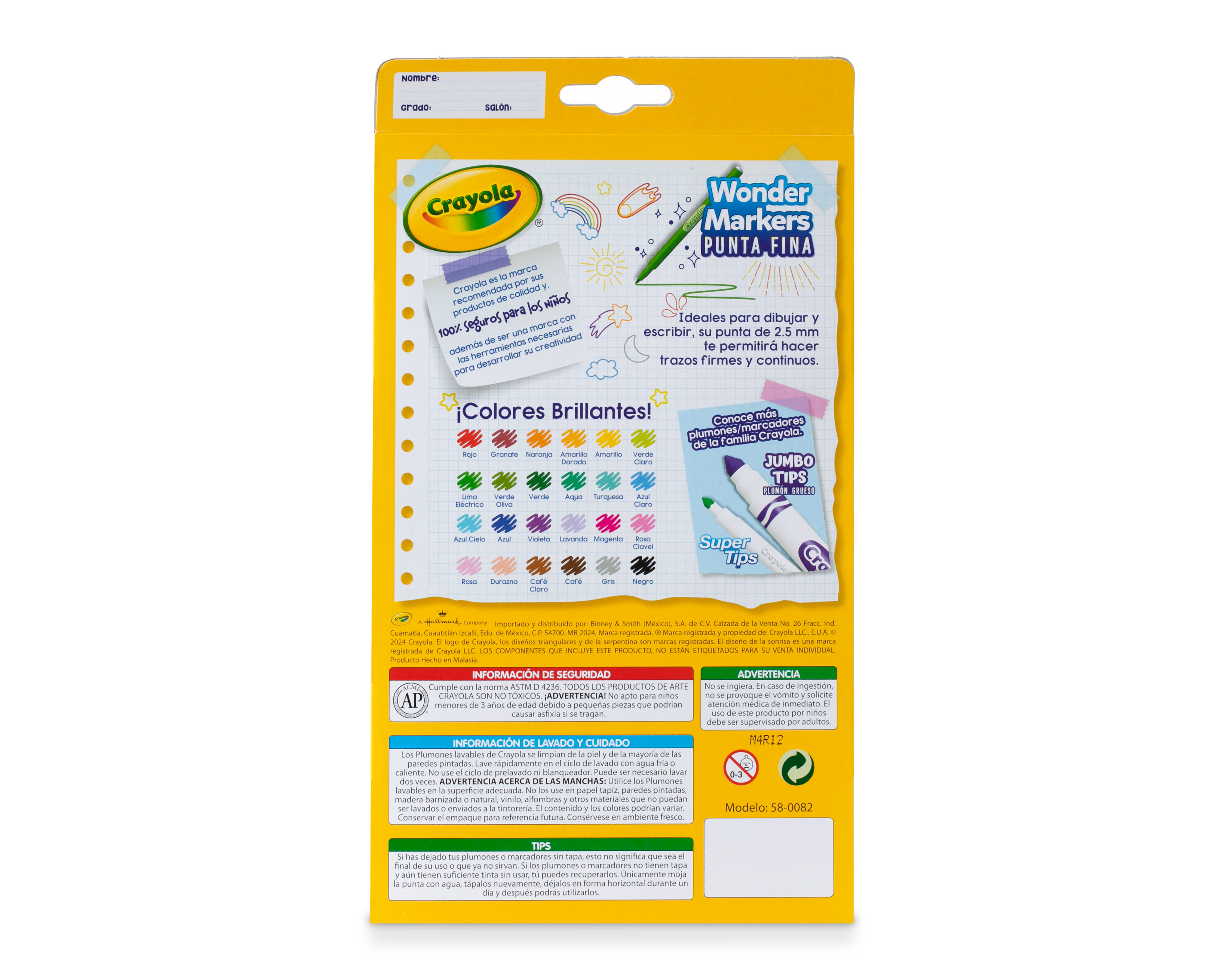 Foto 5 pulgar | Foto 4 | Plumones Crayola Wonder Markers Lavables 24 Piezas