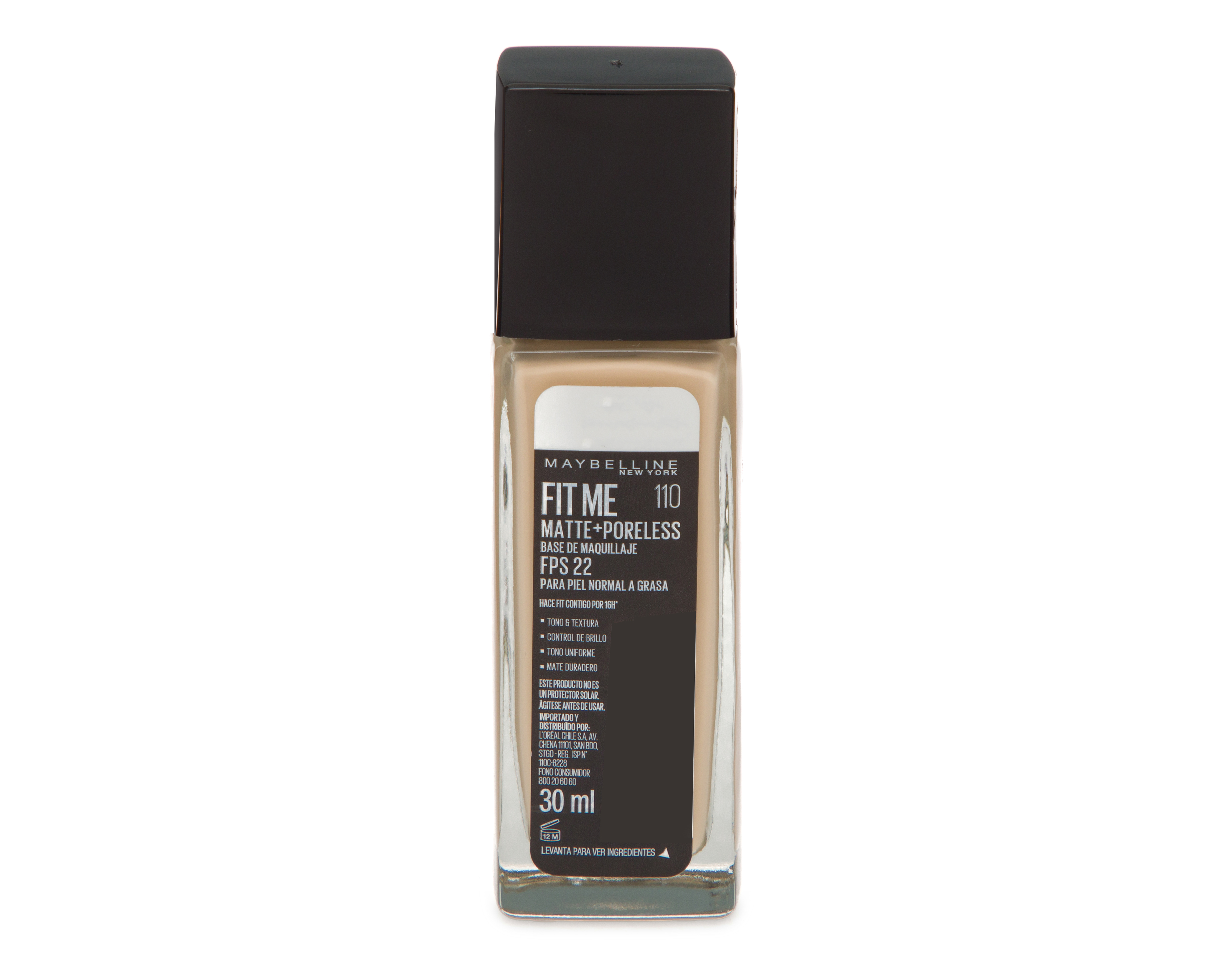 Foto 3 pulgar | Foto 2 | Base de Maquillaje Maybelline Fit Me Matte + Poreless 110 Porcelain 30 ml