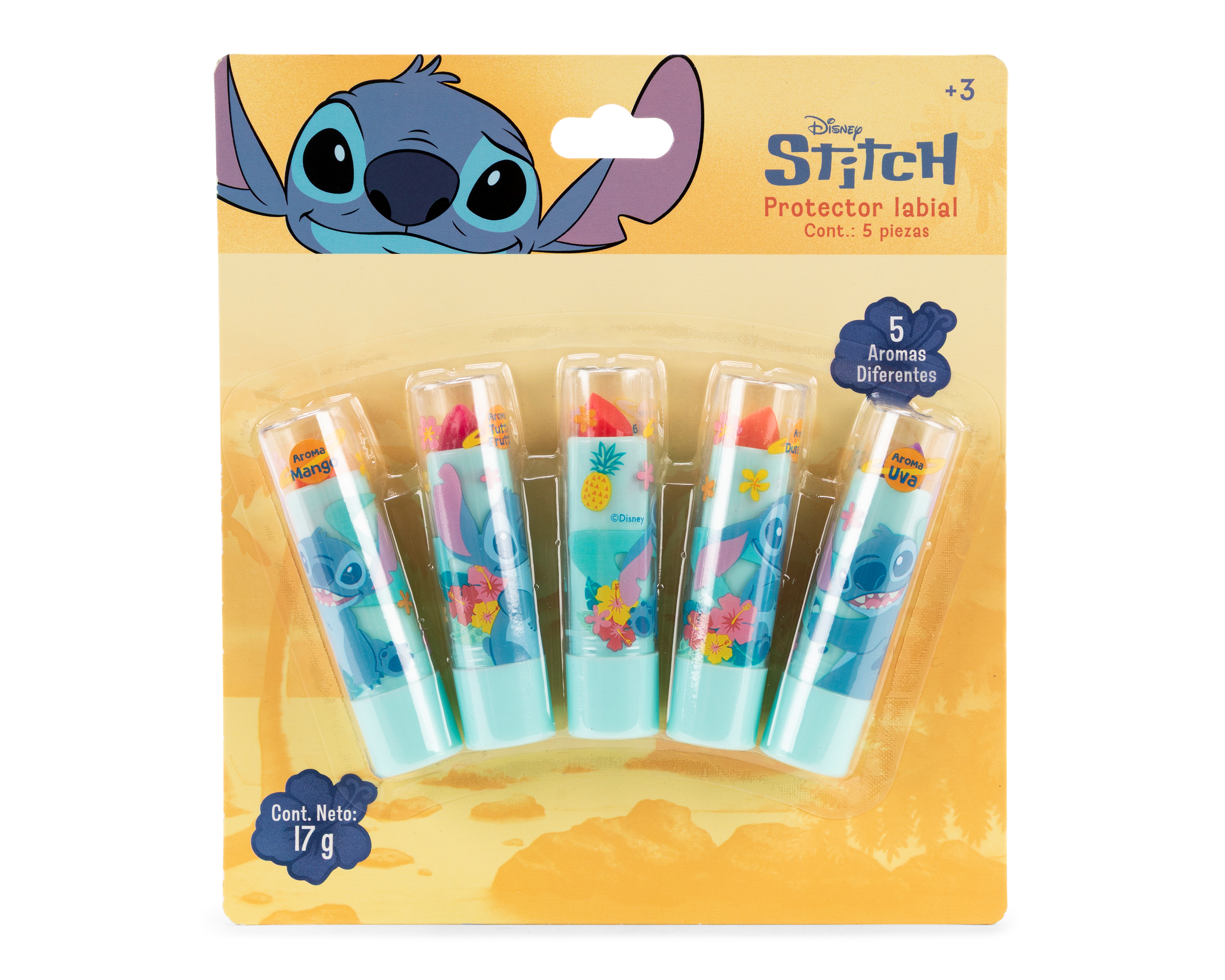 Protector Labial Disney Stitch 5 Piezas