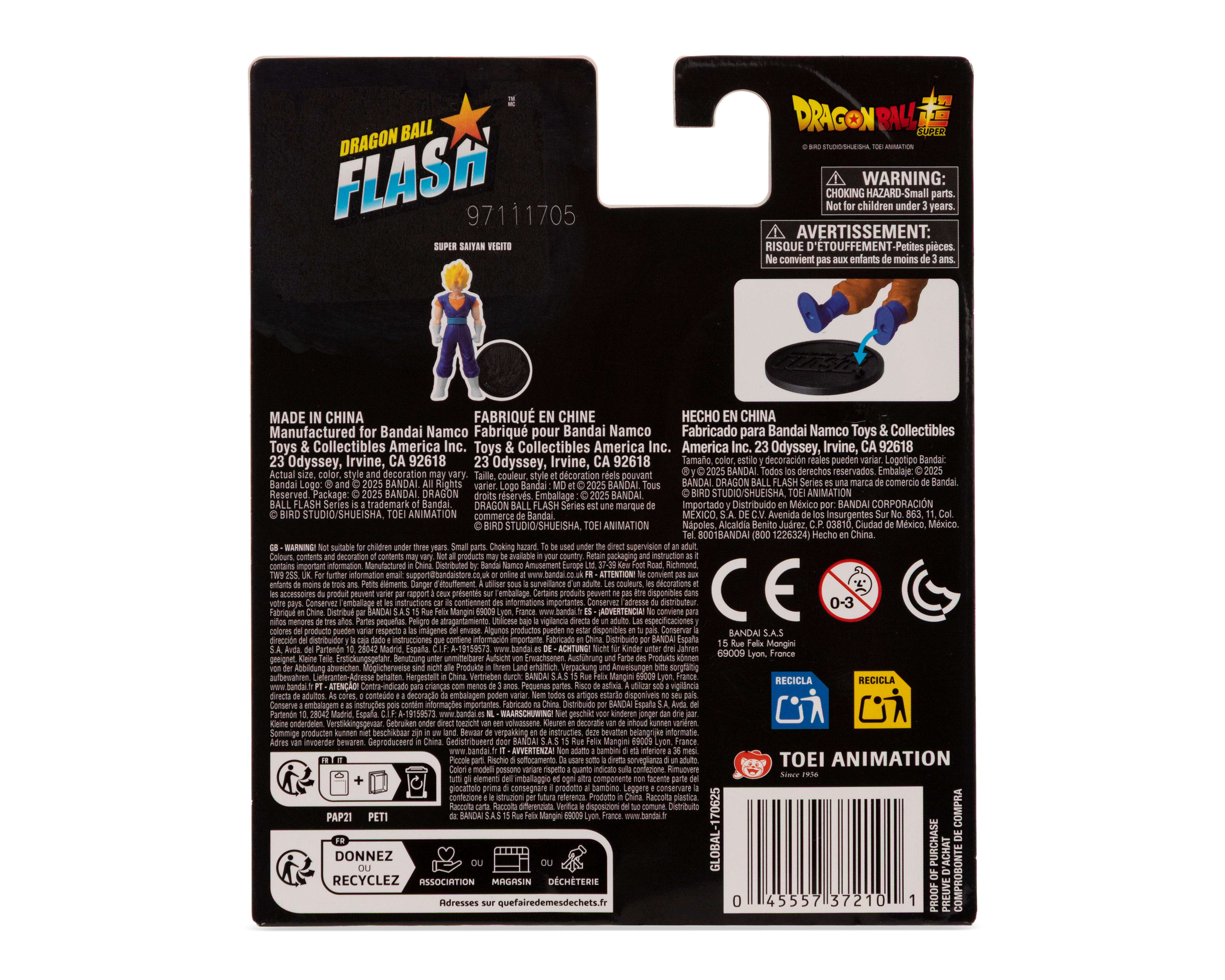 Foto 3 pulgar | Foto 2 | Super Saiyan Vegito Figura de Acción Dragon Ball Flash