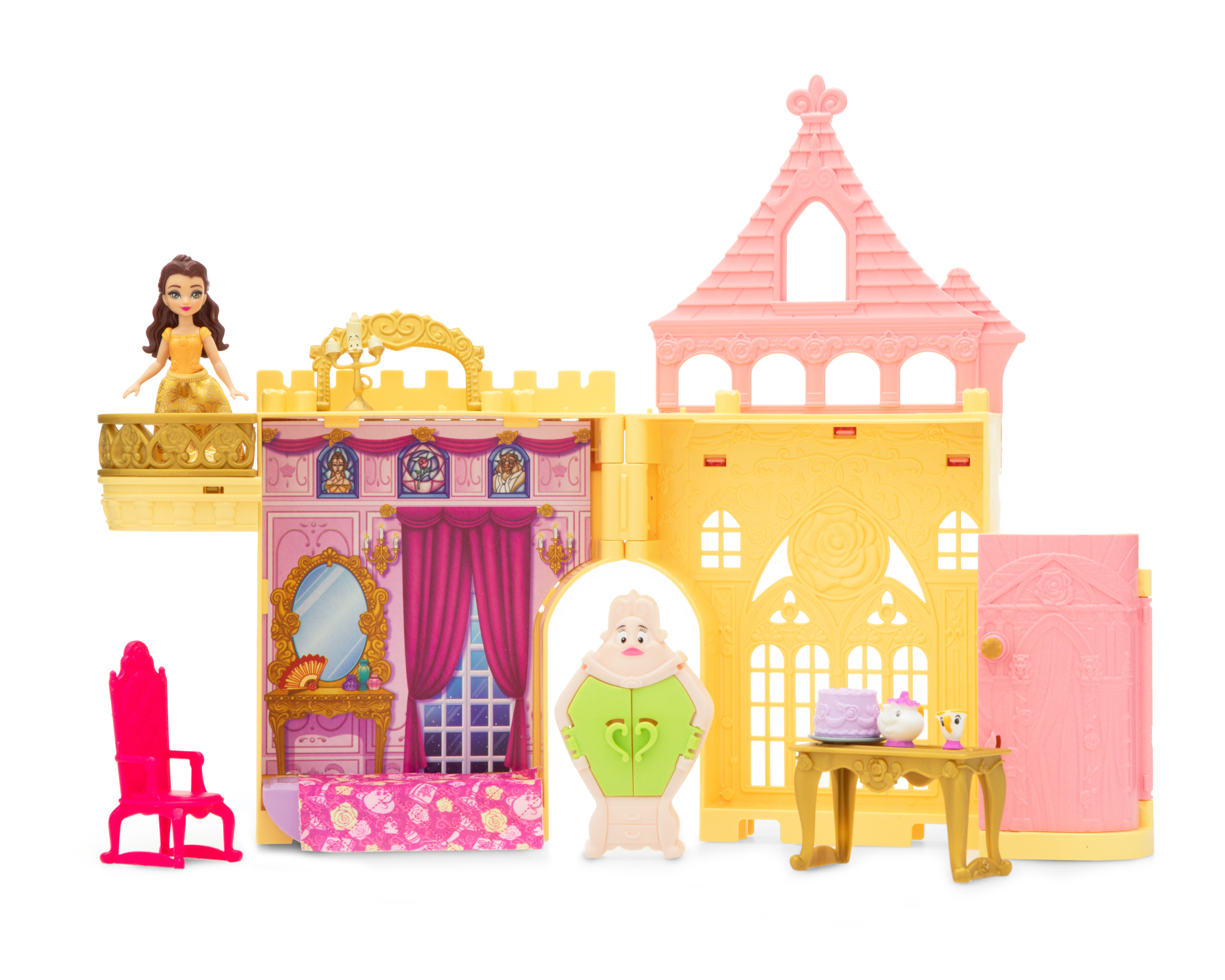 Casa de Muñecas Disney Princesas Castillo de Bella Amarillo