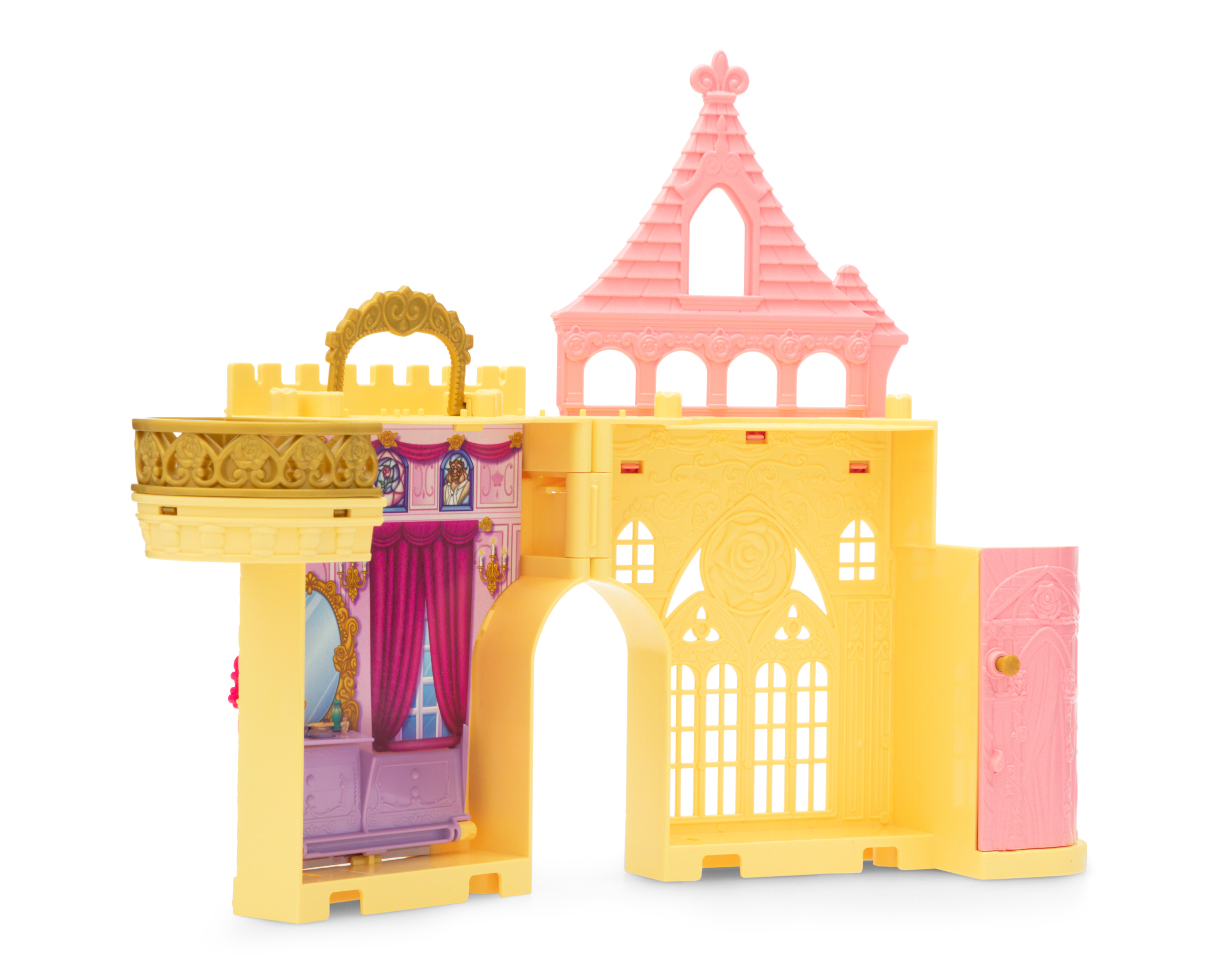 Foto 7 pulgar | Foto 6 | Casa de Muñecas Disney Princesas Castillo de Bella Amarillo