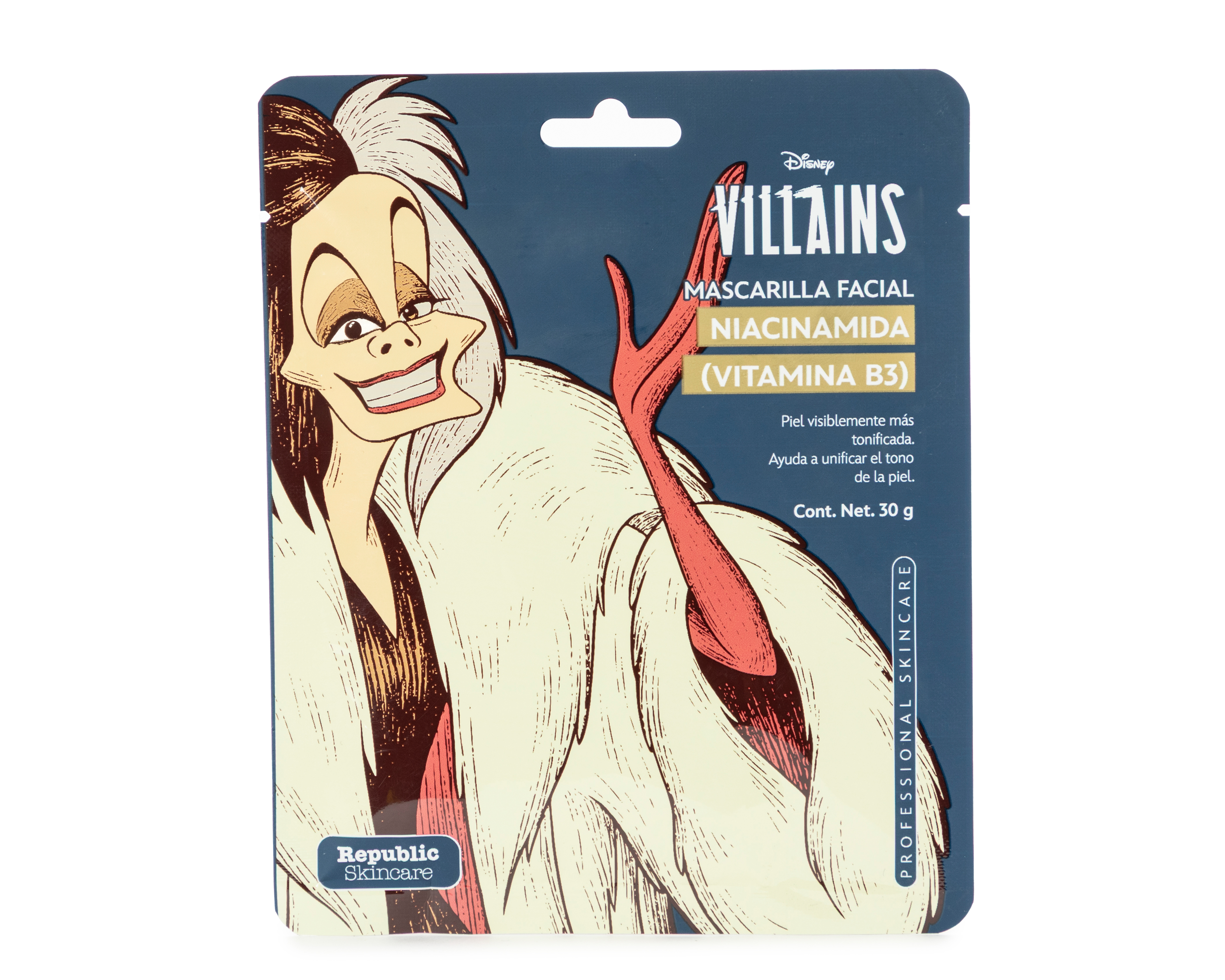 Foto 2 pulgar | Foto 1 | Mascarilla Vitamina B3 Republic Cosmetics Disney Villains 30 g
