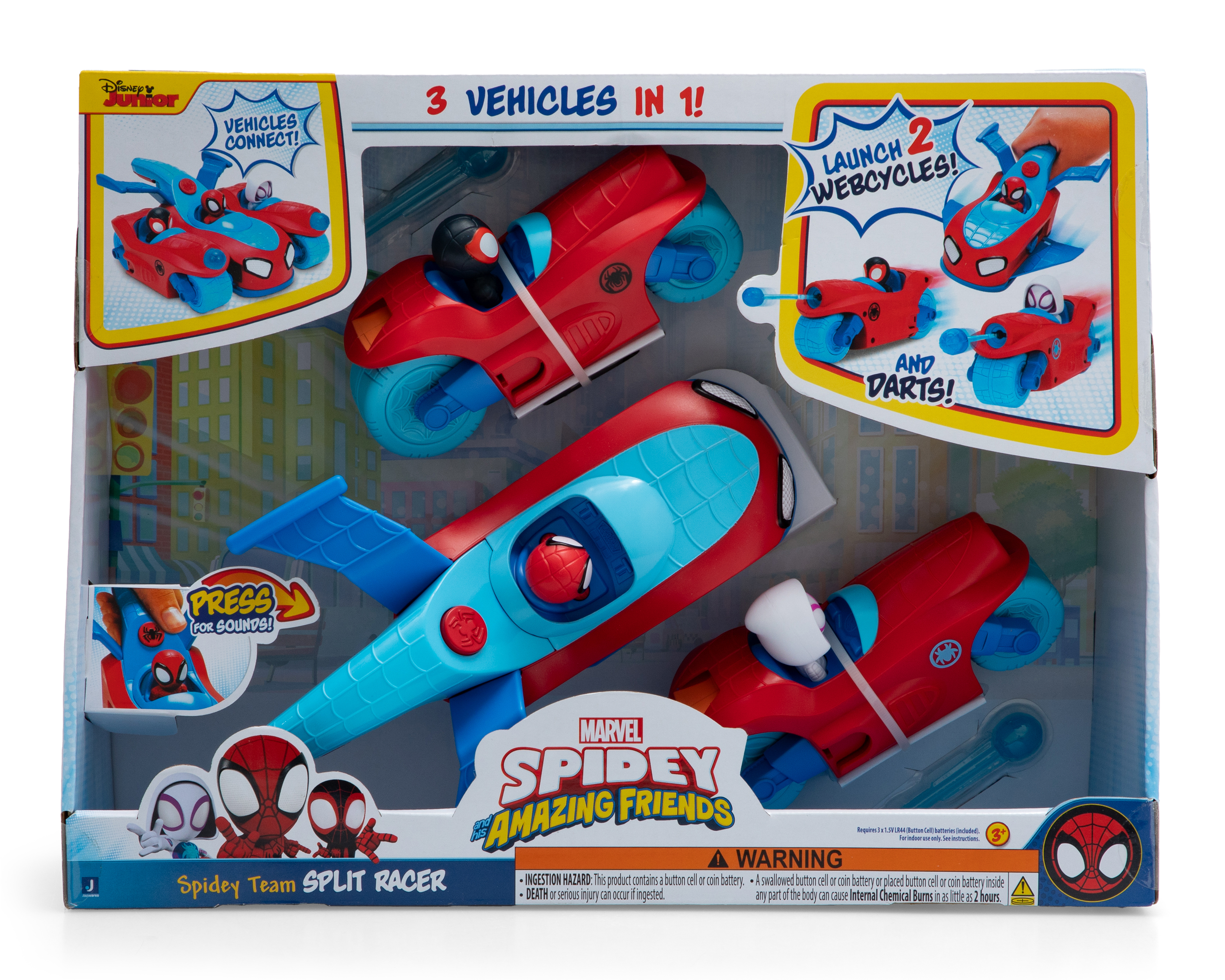 Foto 4 | Foto 4 | Vehículo Spidey y sus Amigos Spider-Man Split Racer 3 en 1