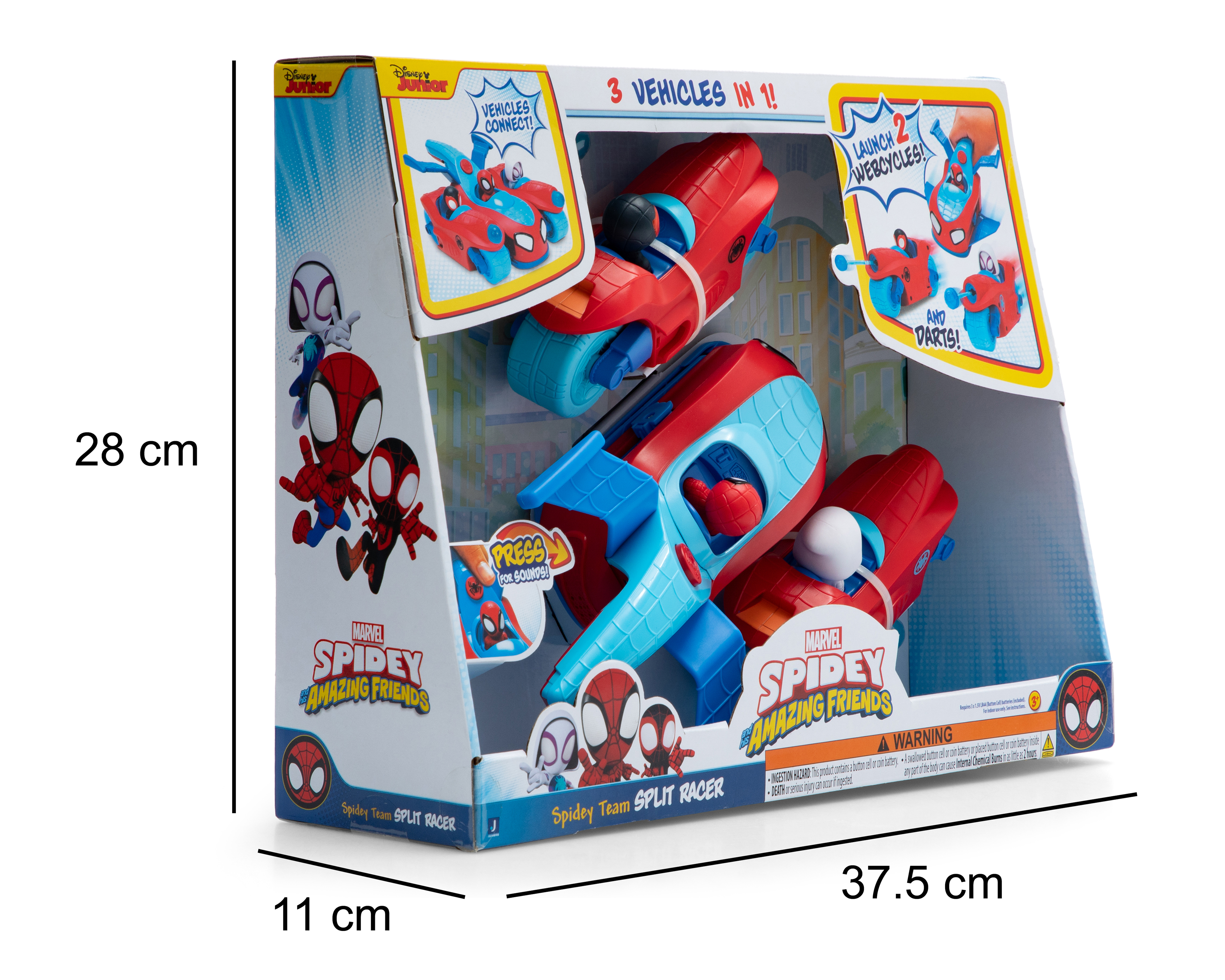 Foto 6 | Foto 6 | Vehículo Spidey y sus Amigos Spider-Man Split Racer 3 en 1