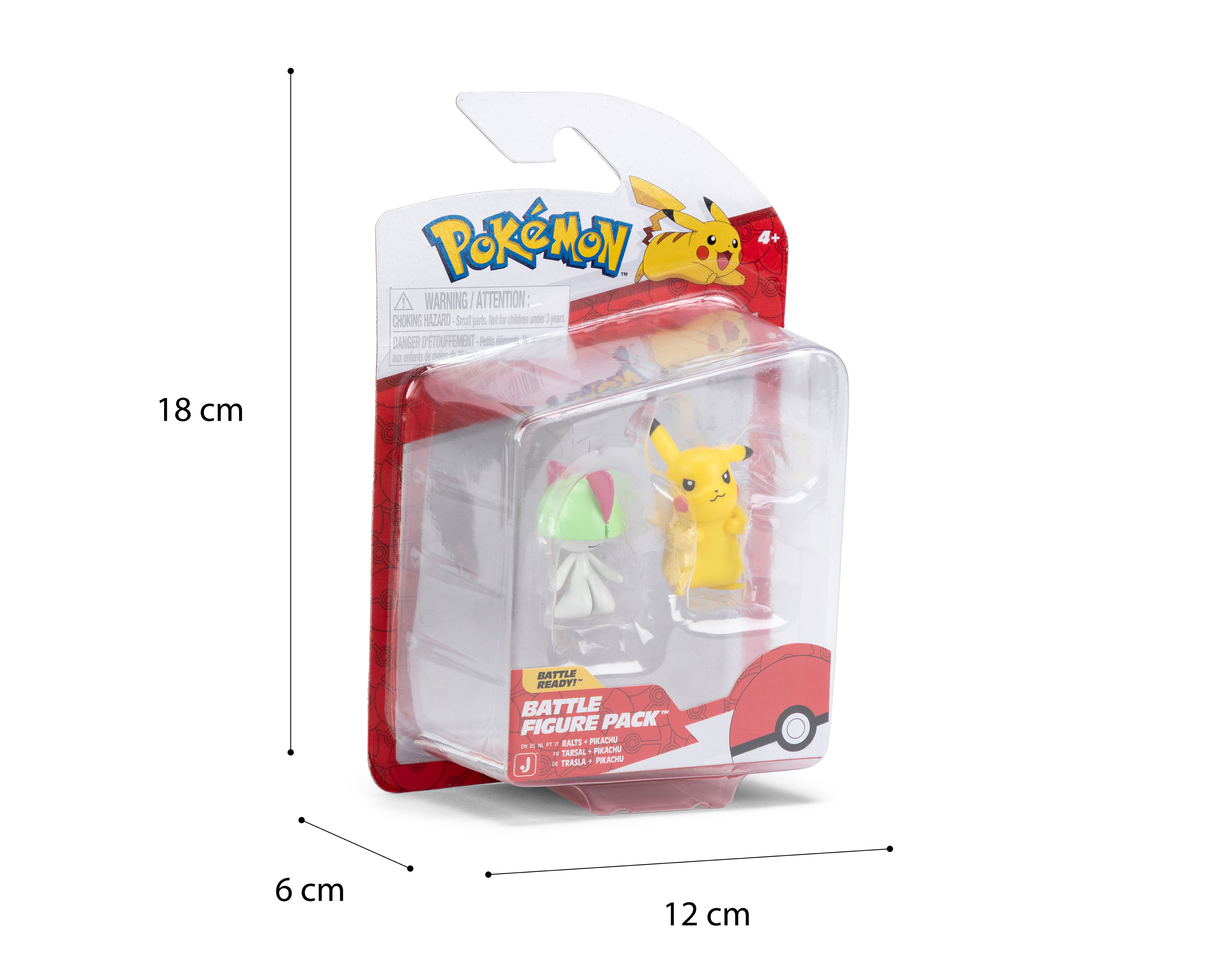 Foto 4 pulgar | Foto 3 | Pikachu + Ralts Figura de Acción Pokémon Battle Figure Pack al Azar