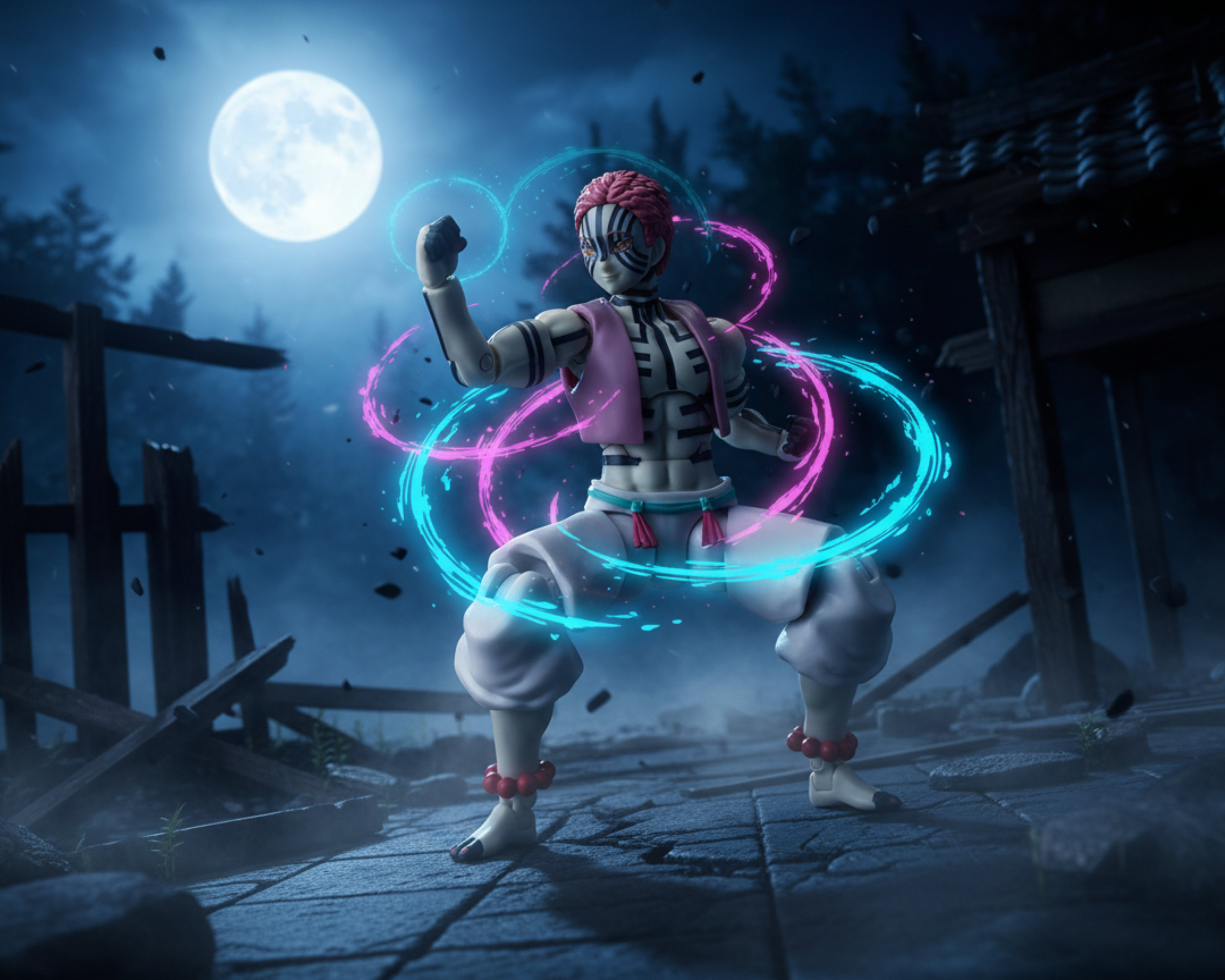 Foto 5 pulgar | Foto 4 | Figura Coleccionable Akaza Demon Slayer Bandai Ultimate Legends