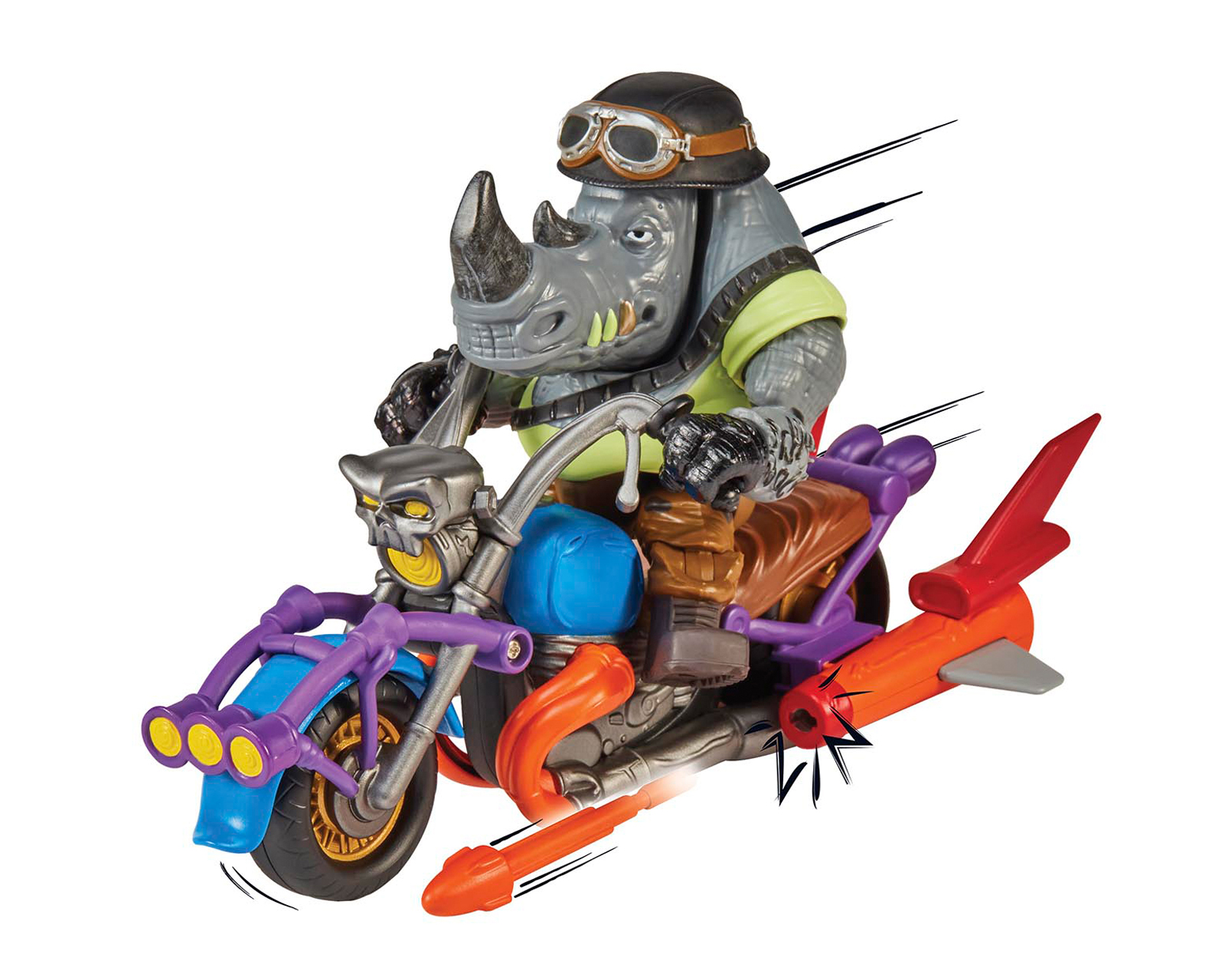 Foto 3 pulgar | Foto 2 | Figura de Acción TMNT Rocksteady Mutant Mayhem Chopper Cycle