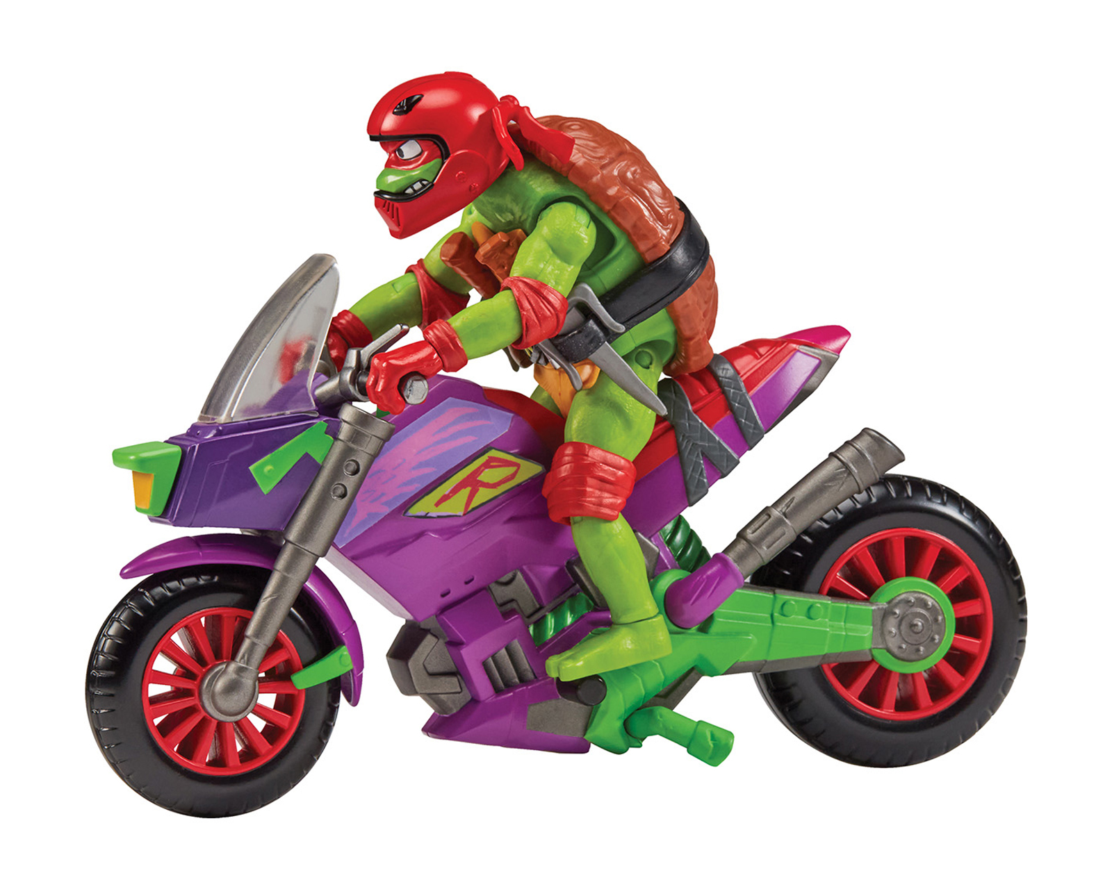 Figura de Acción Tortugas Ninja Rafael con Motocicleta