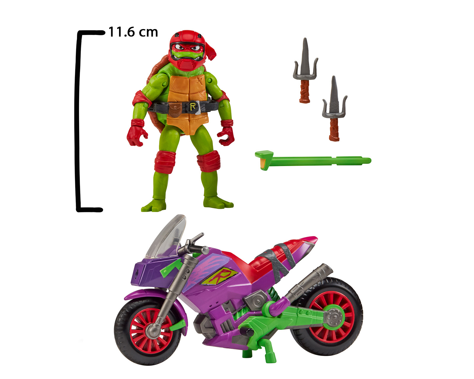 Foto 4 pulgar | Foto 3 | Figura de Acción Tortugas Ninja Rafael con Motocicleta