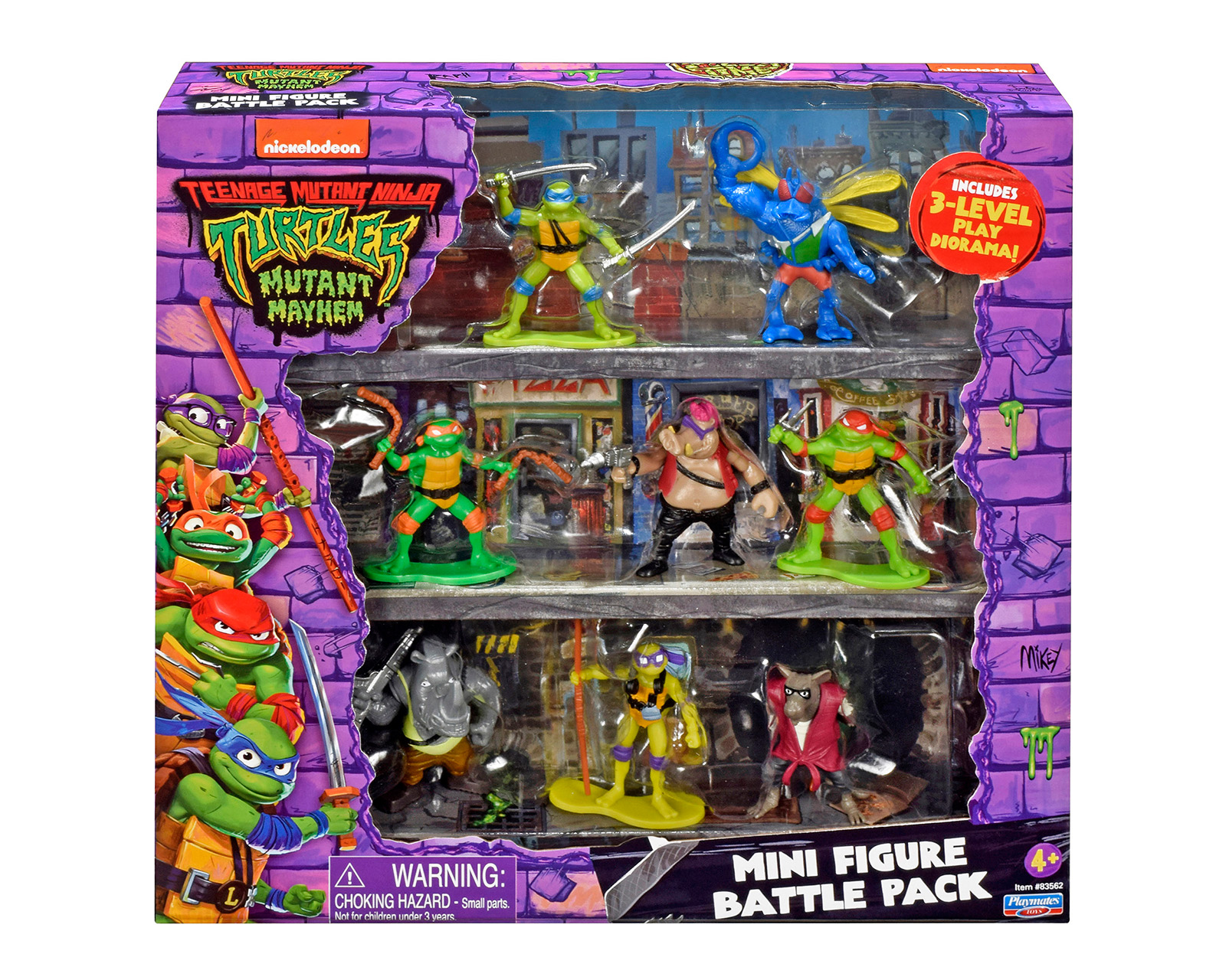 Foto 5 pulgar | Foto 4 | Tortugas Ninja Nickelodeon con Diorama