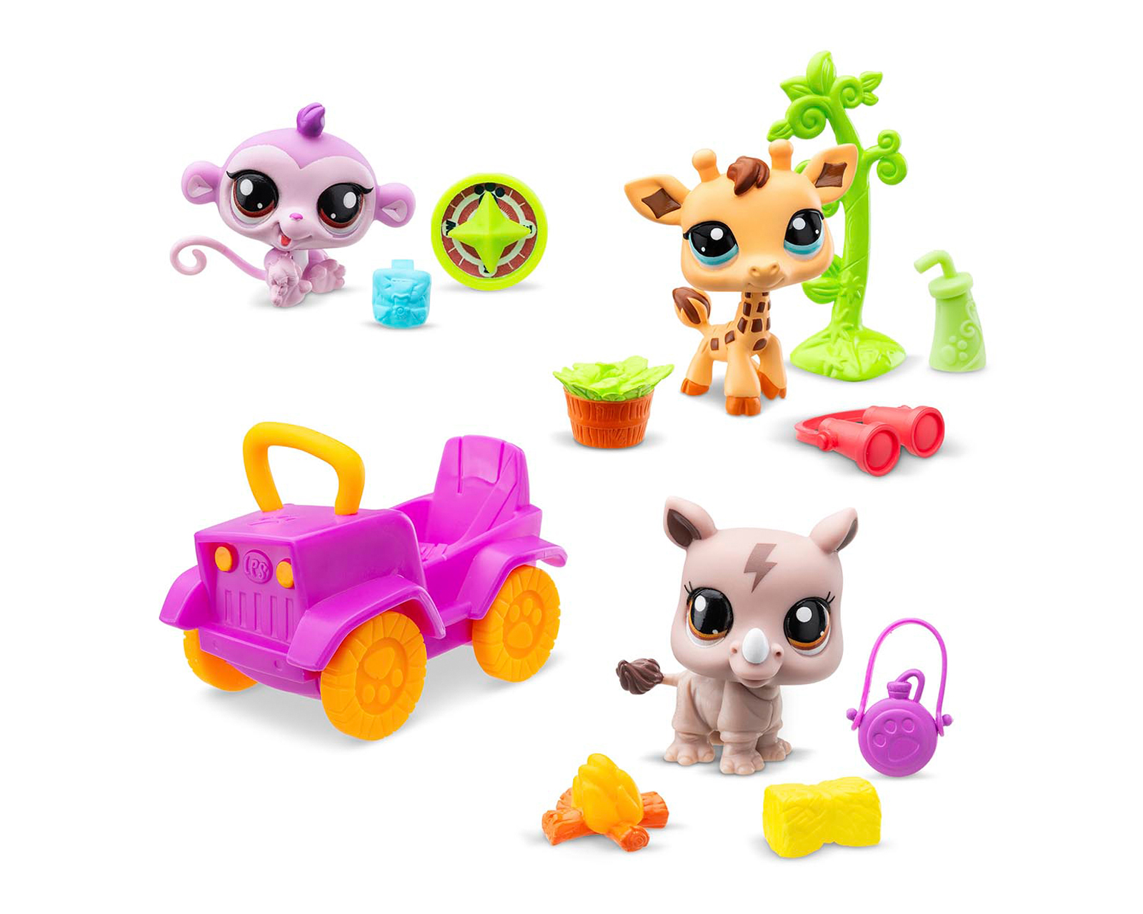 Juego Safari Littlest Pet Shop Bandai Namco 13 Piezas