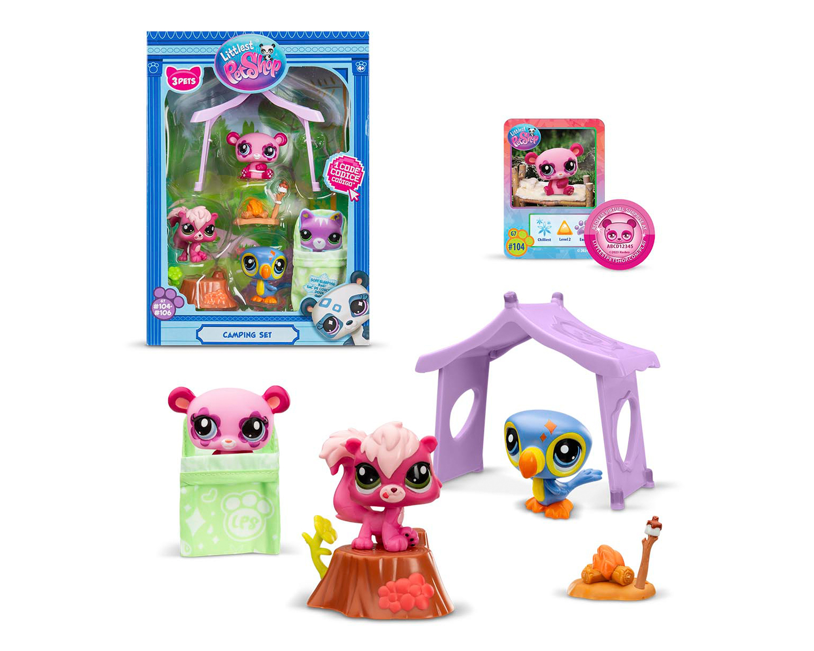 Foto 2 pulgar | Foto 1 | Juego de Camping Littlest Pet Shop Bandai Namco 7 Piezas
