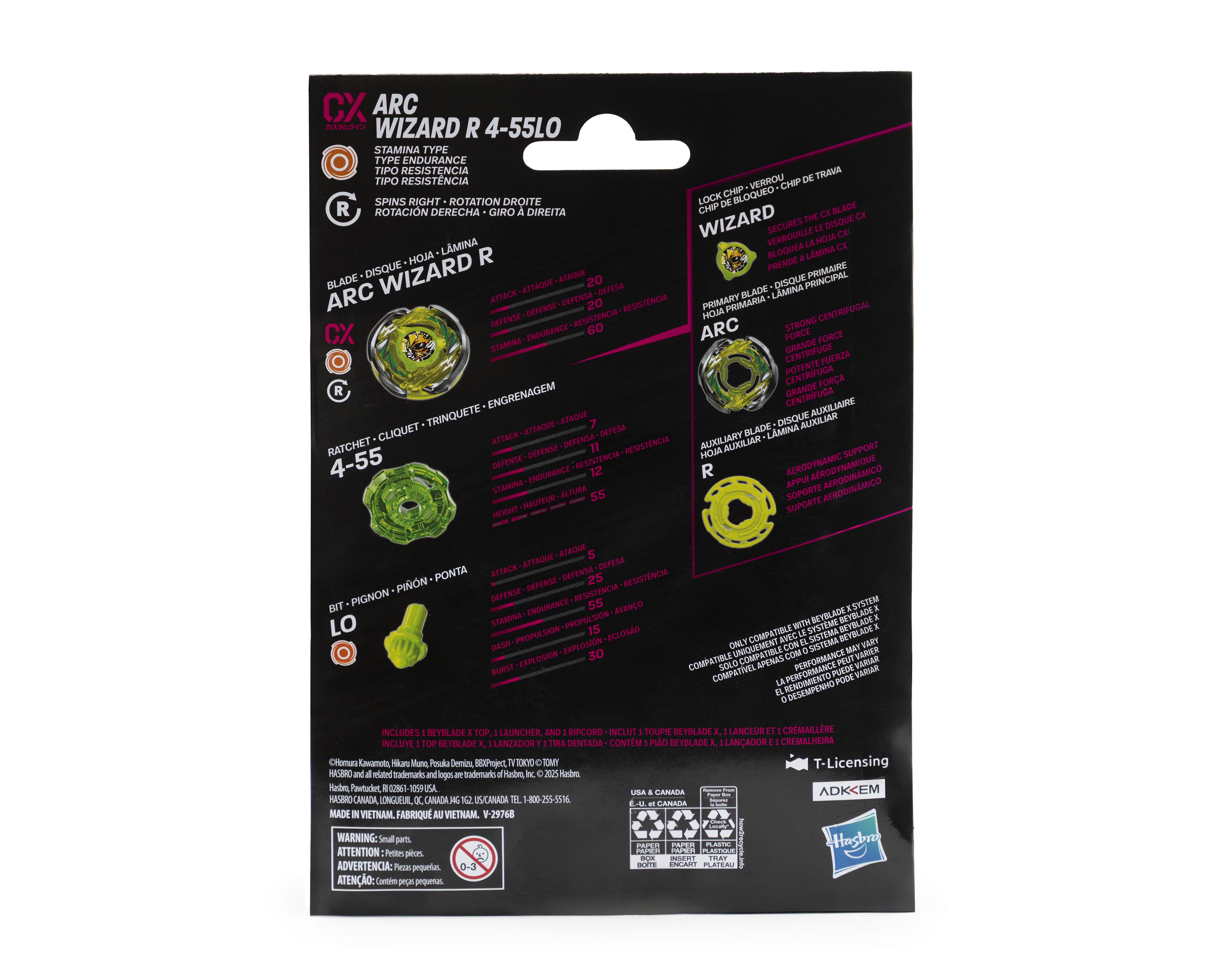 Foto 3 pulgar | Foto 2 | Beyblade X Hasbro Arc Wizard R 4-55LO CX