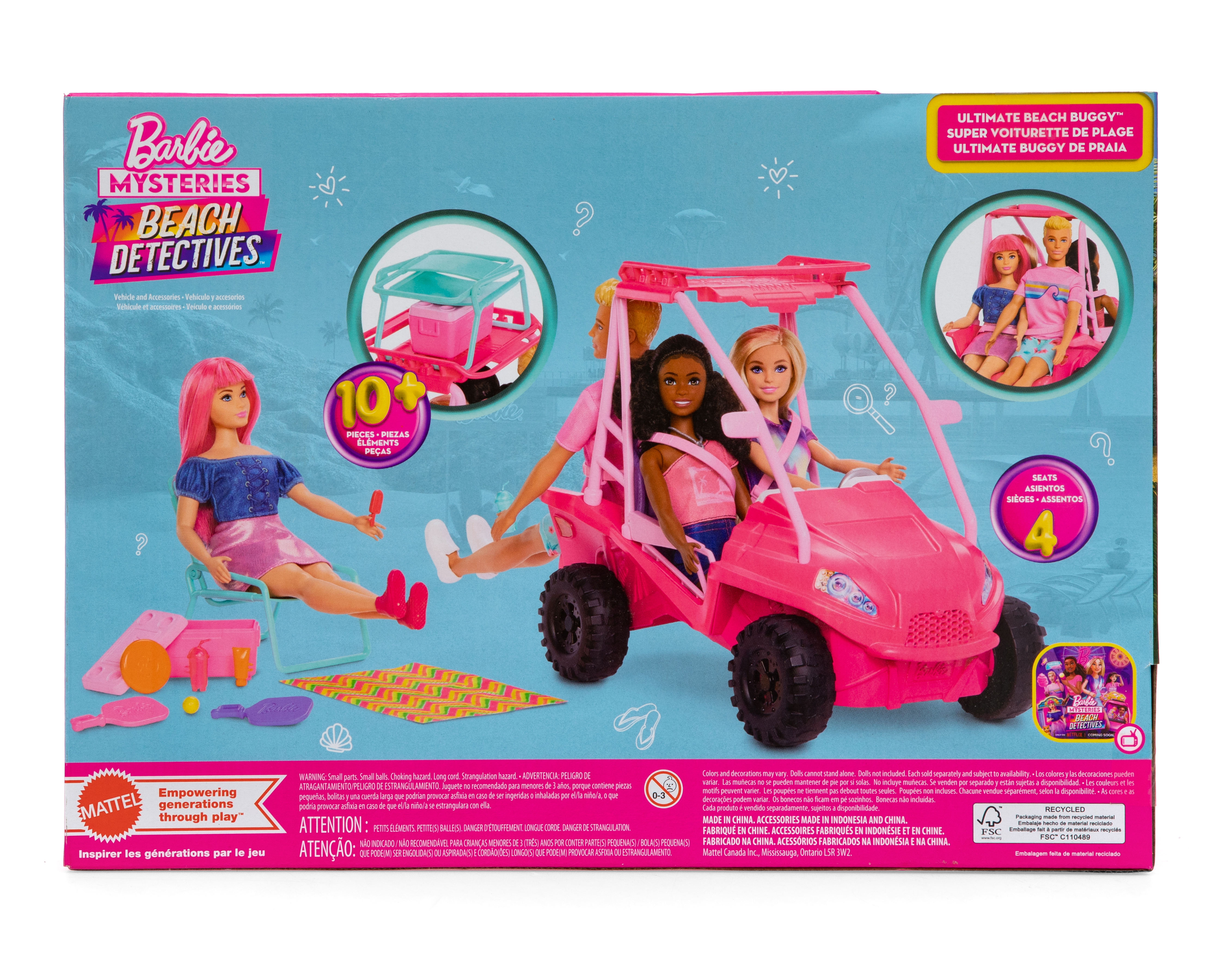 Foto 6 pulgar | Foto 5 | Vehículo Buggy de Playa Barbie Detectives en la Playa