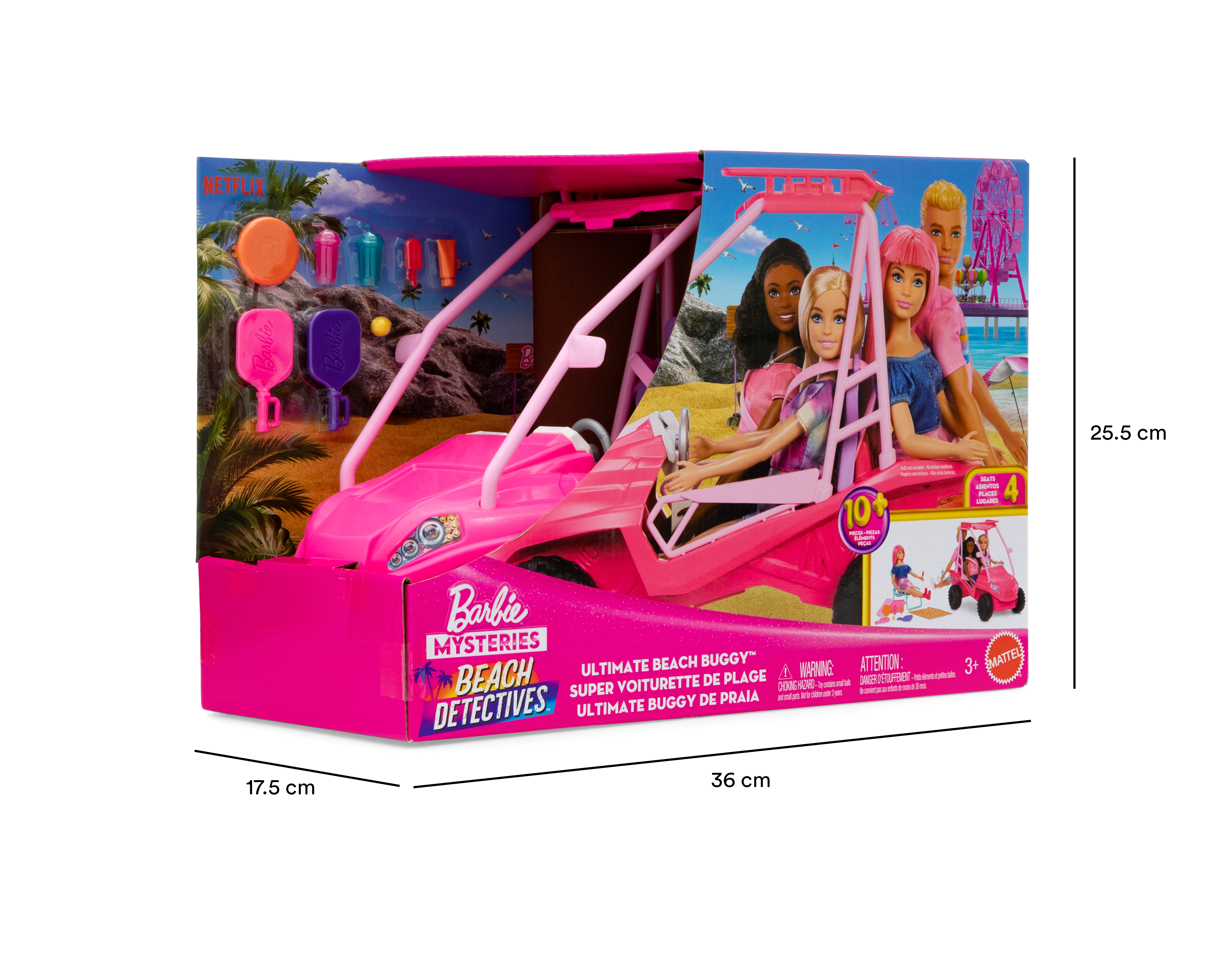 Foto 7 pulgar | Foto 6 | Vehículo Buggy de Playa Barbie Detectives en la Playa