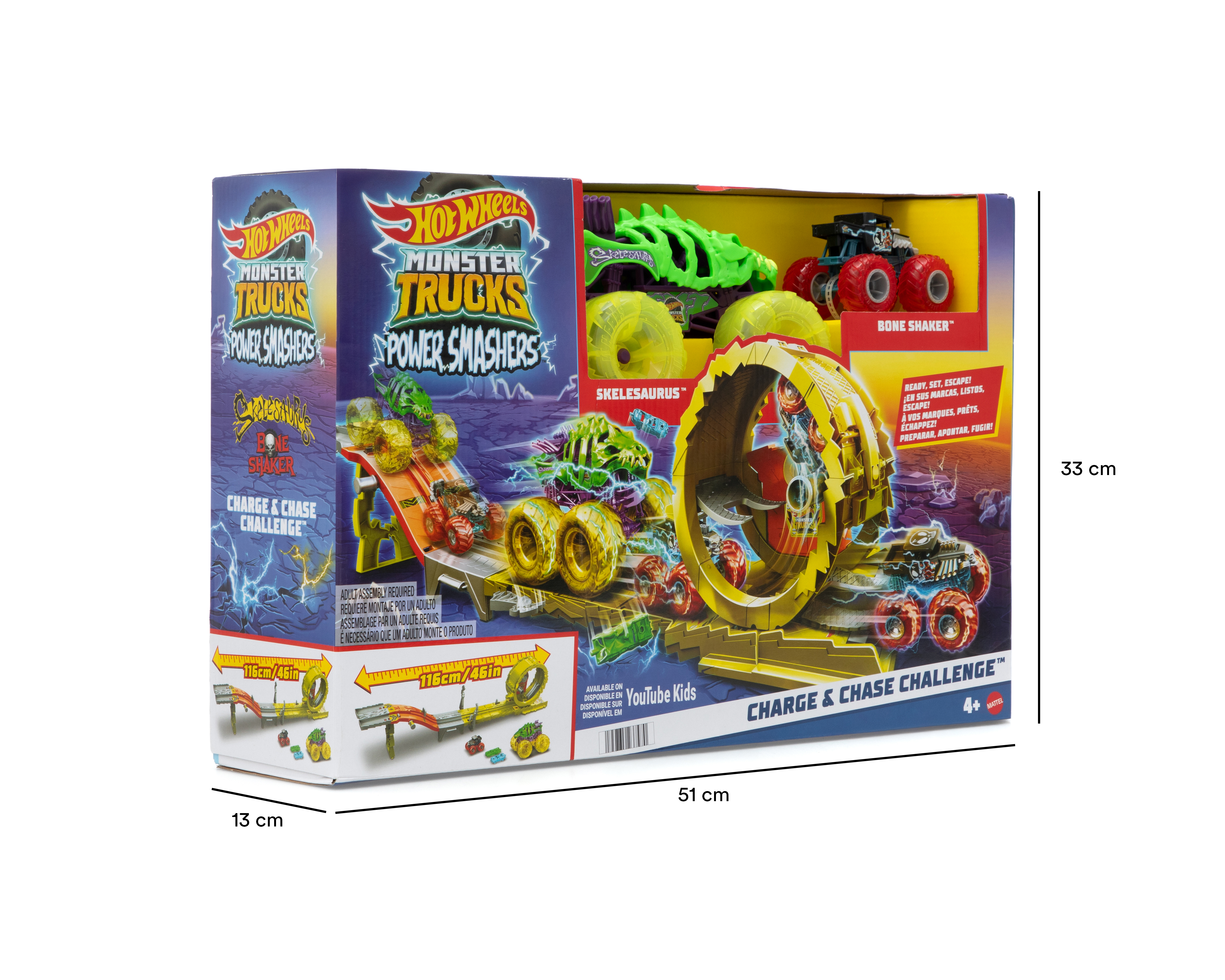 Foto 4 pulgar | Foto 3 | Pista de Carreras Hot Wheels Monster Trucks Arena Energía de Demolición