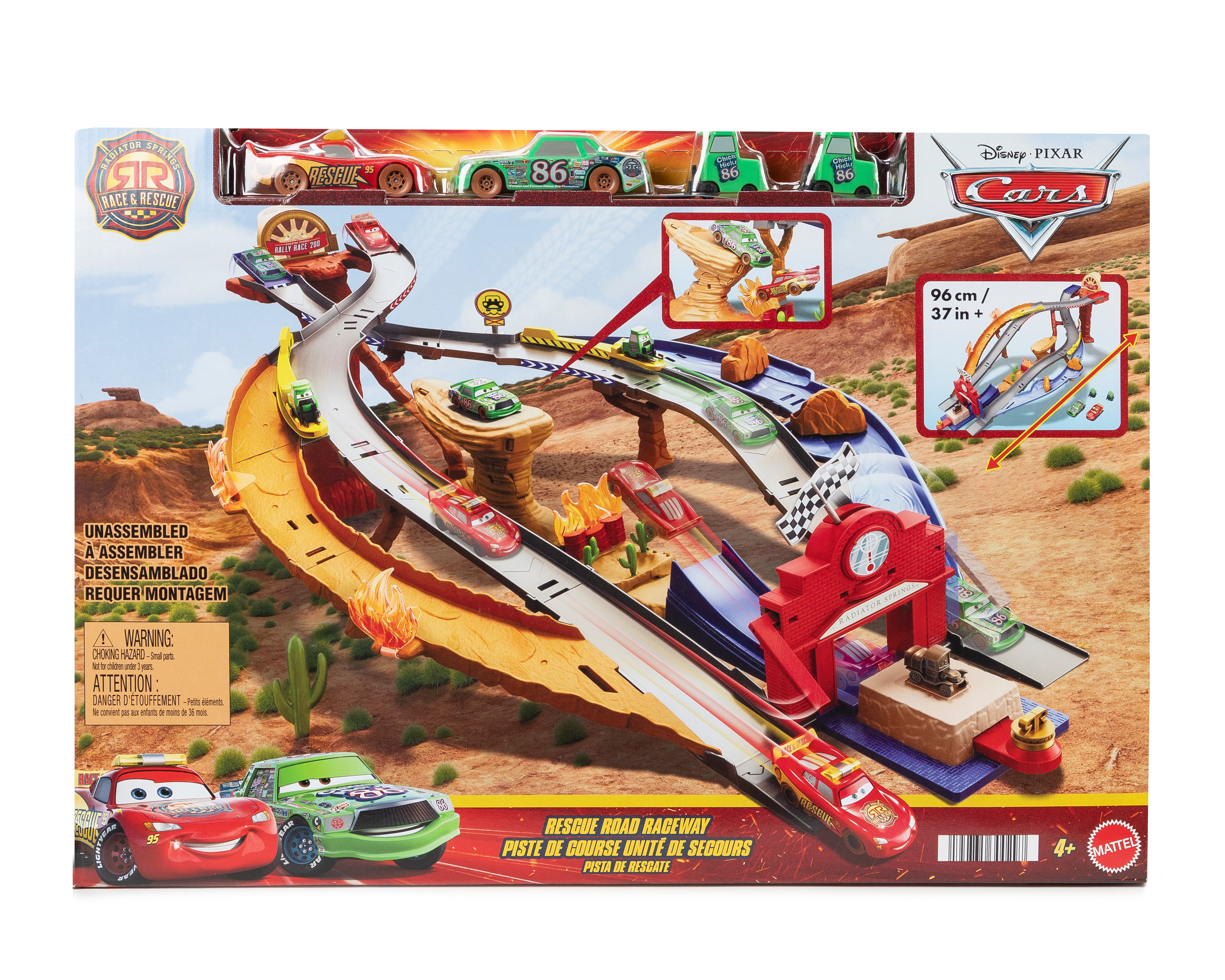 Foto 2 pulgar | Foto 1 | Pista de Carreras Disney Cars Pixar Carrera al Rescate