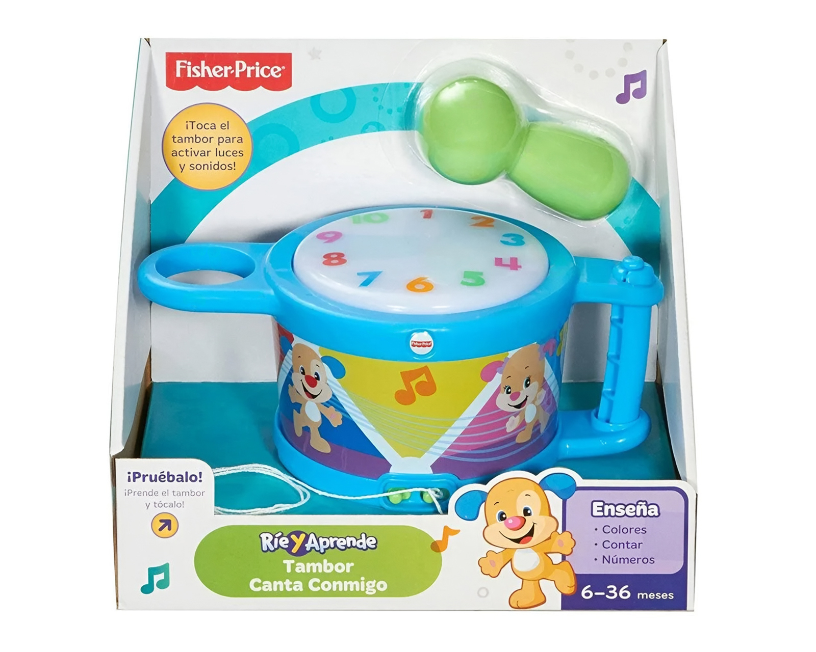 Foto 2 pulgar | Foto 1 | Tambor Canta Conmigo Fisher-Price Ríe y Aprende con Sonido