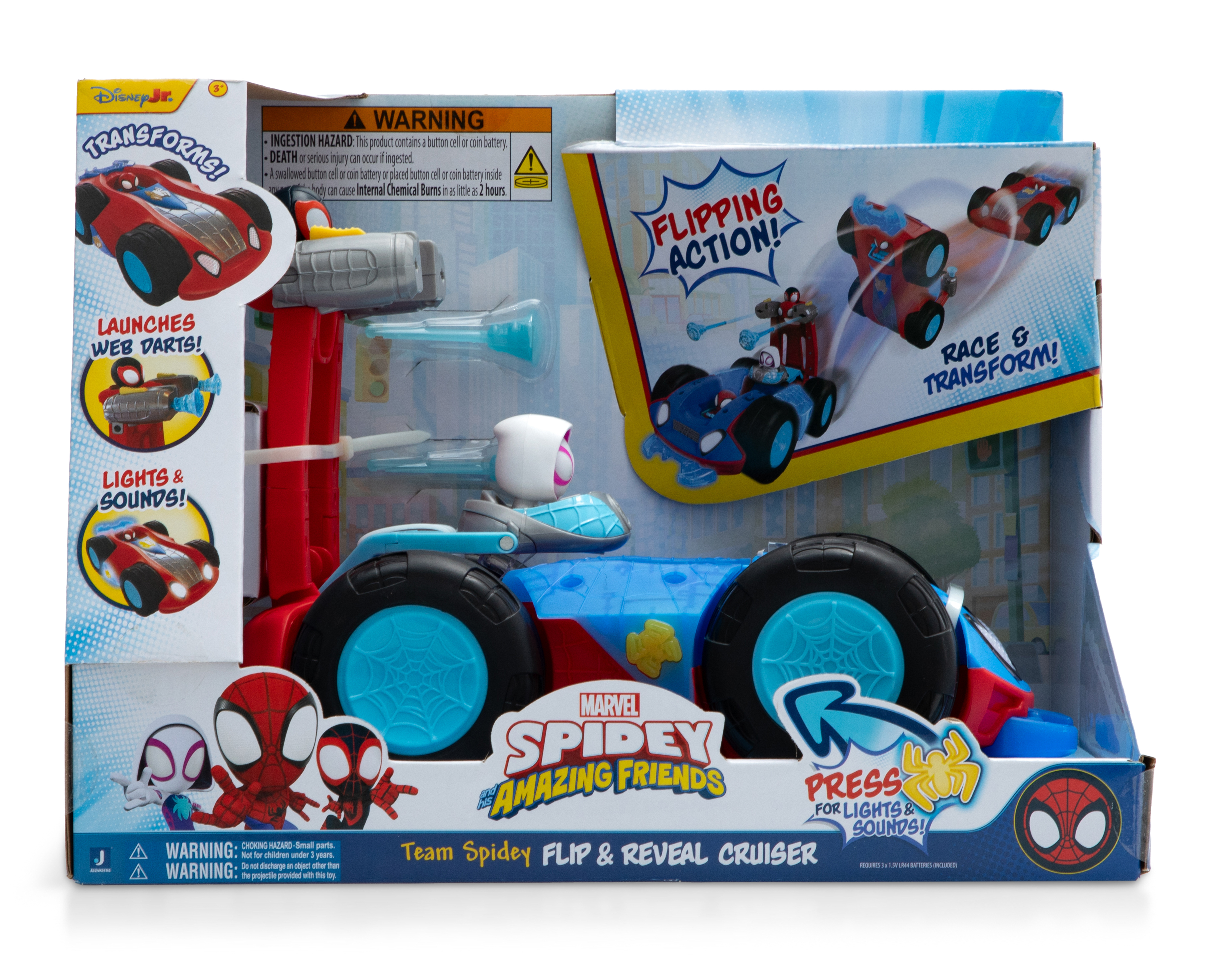 Foto 4 | Foto 4 | Vehículo Spidey Flip & Reveal Cruiser Spider-Man con Accesorios
