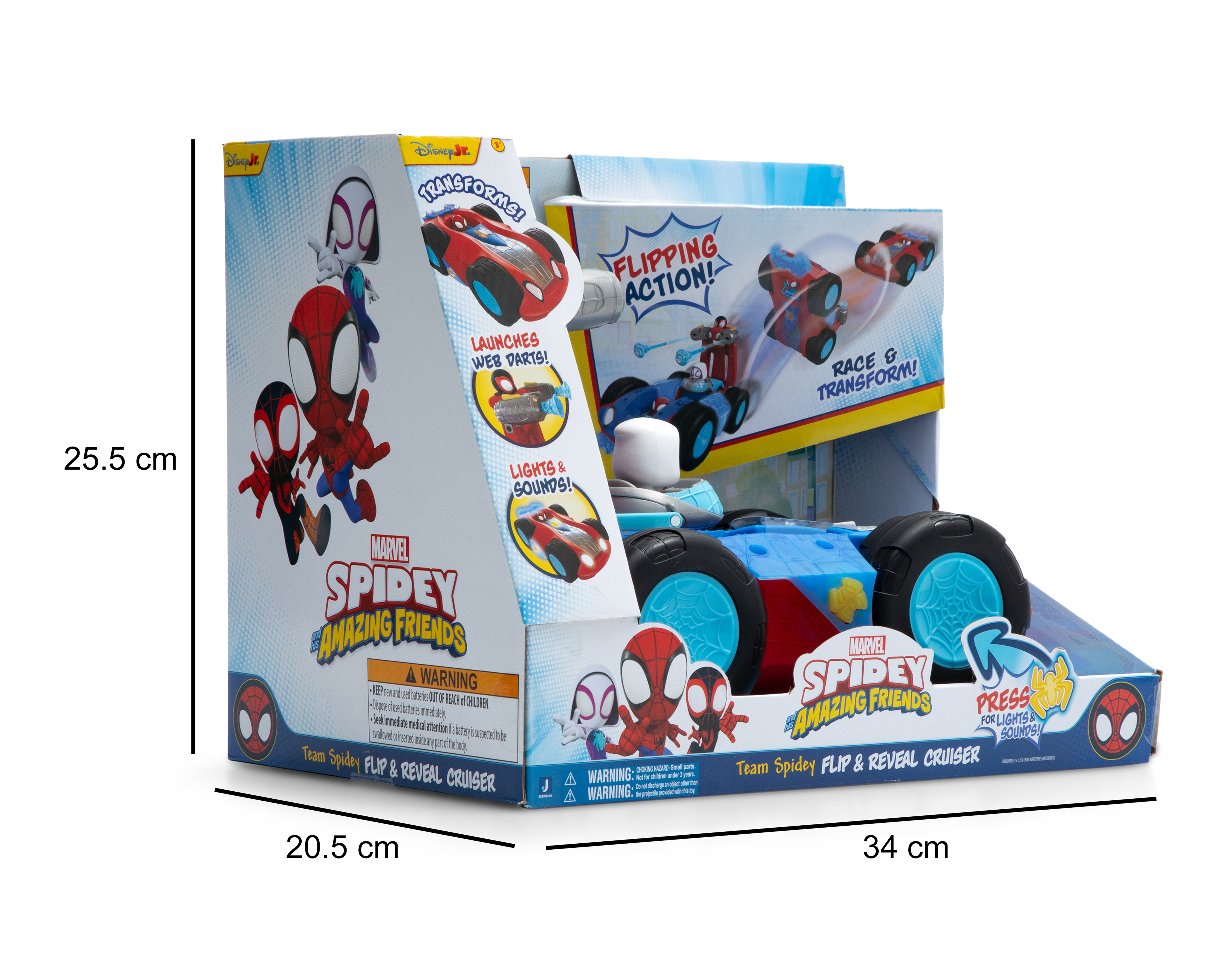 Foto 8 pulgar | Foto 7 | Vehículo Spidey Flip & Reveal Cruiser Spider-Man con Accesorios